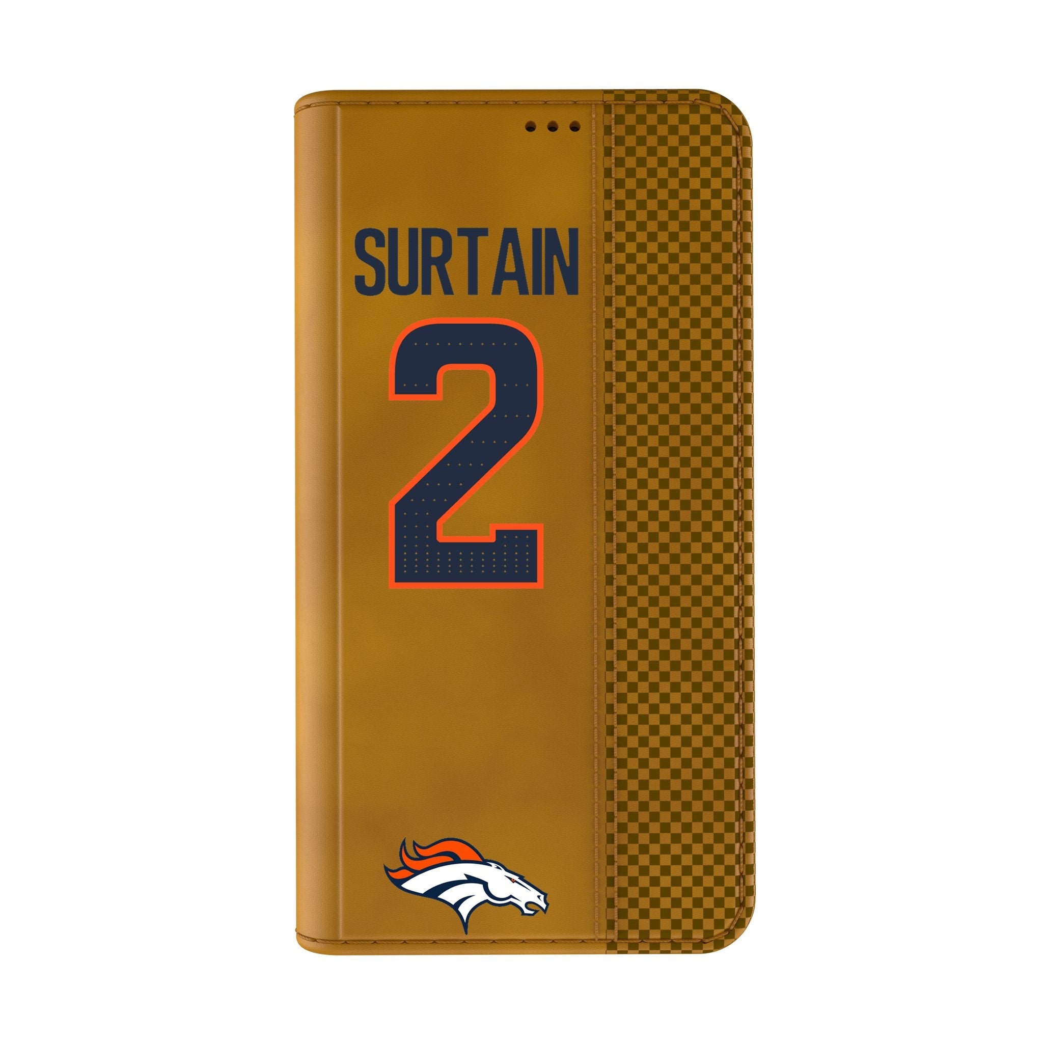 Pat Surtain II Denver Broncos 2 Game Tactic Folio Phone Case for Apple iPhone - Sports Gifts, Sports Memorabilia, Sports Collectibles, Fan Shop