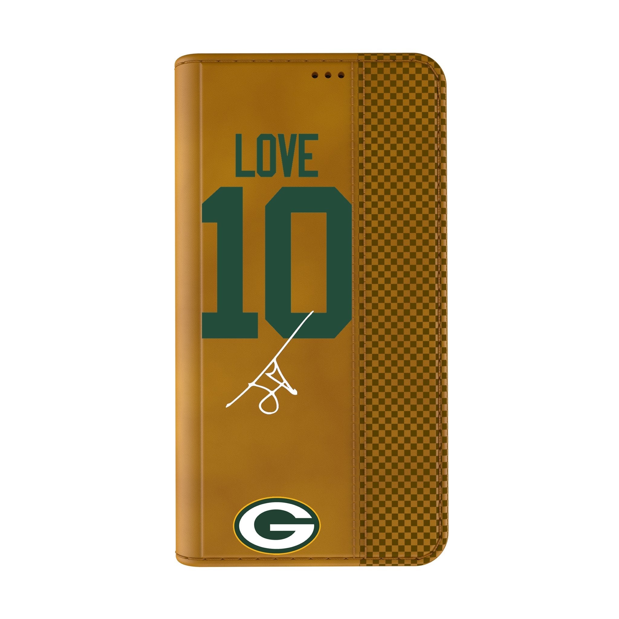 Jordan Love Green Bay Packers 10 Game Tactic Folio Phone Case for Apple iPhone - Sports Gifts, Sports Memorabilia, Sports Collectibles, Fan Shop