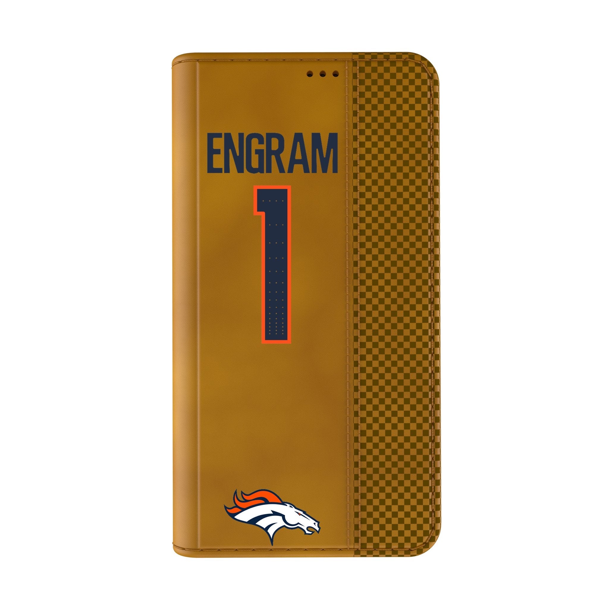 Evan Engram Denver Broncos 1 Game Tactic Folio Phone Case for Apple iPhone - Sports Gifts, Sports Memorabilia, Sports Collectibles, Fan Shop