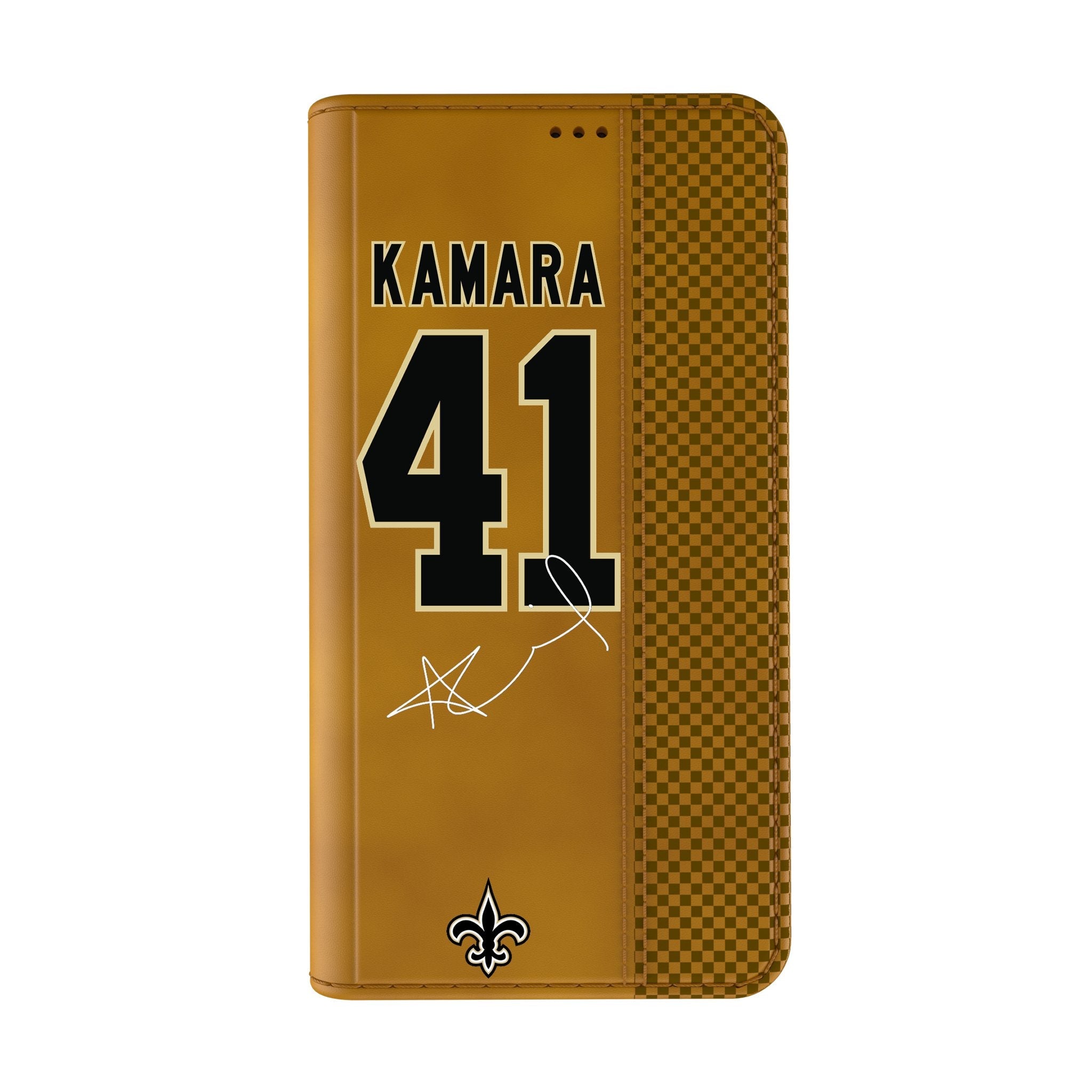 Alvin Kamara New Orleans Saints 41 Game Tactic Folio Phone Case for Apple iPhone - Sports Gifts, Sports Memorabilia, Sports Collectibles, Fan Shop