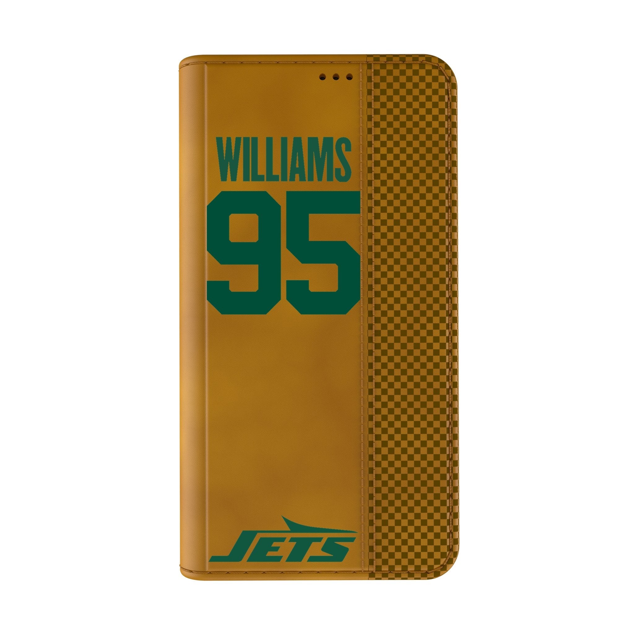 Quinnen Williams New York Jets 95 Game Tactic Folio Phone Case for Apple iPhone - Sports Gifts, Sports Memorabilia, Sports Collectibles, Fan Shop
