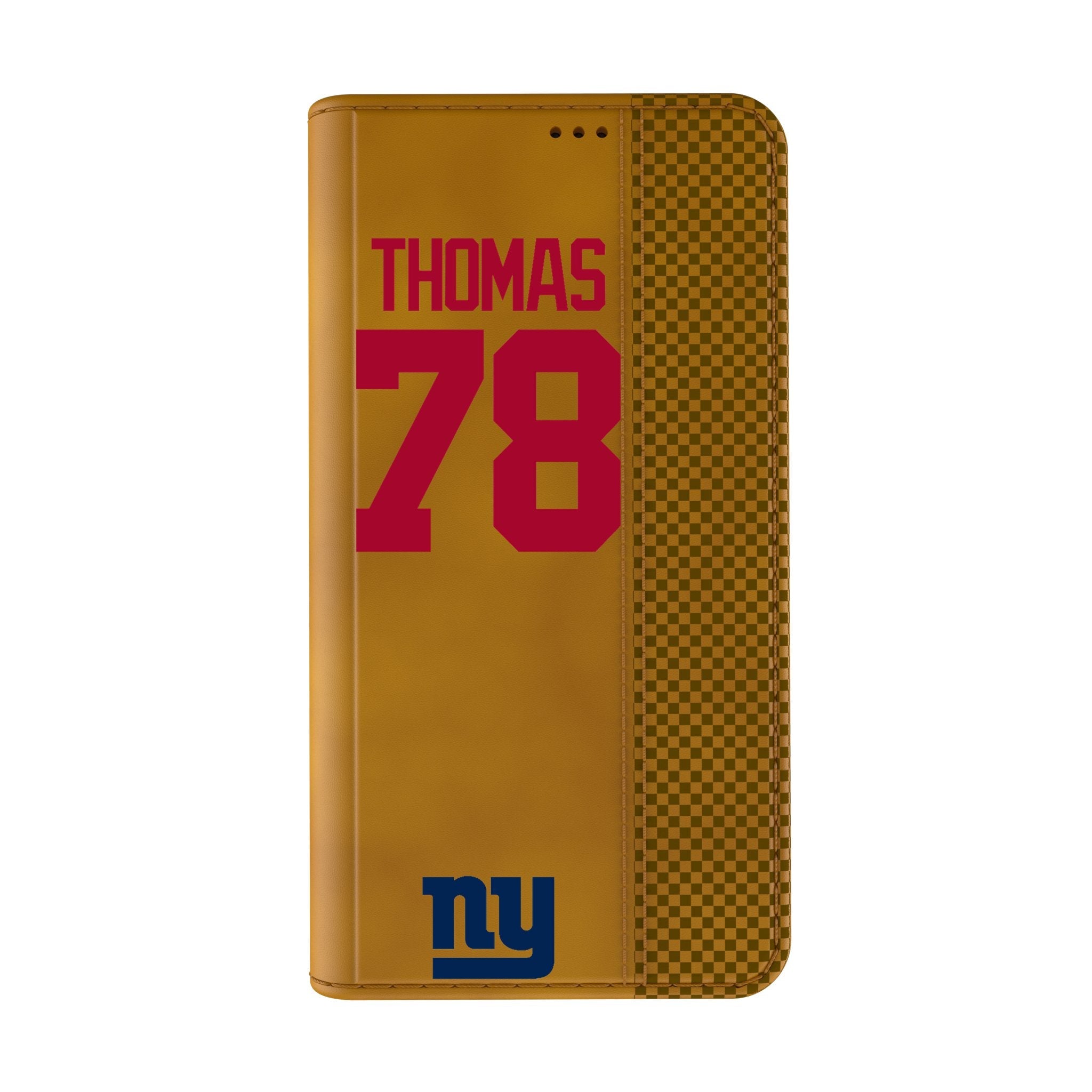 Andrew Thomas New York Giants 78 Game Tactic Folio Phone Case for Apple iPhone - Sports Gifts, Sports Memorabilia, Sports Collectibles, Fan Shop