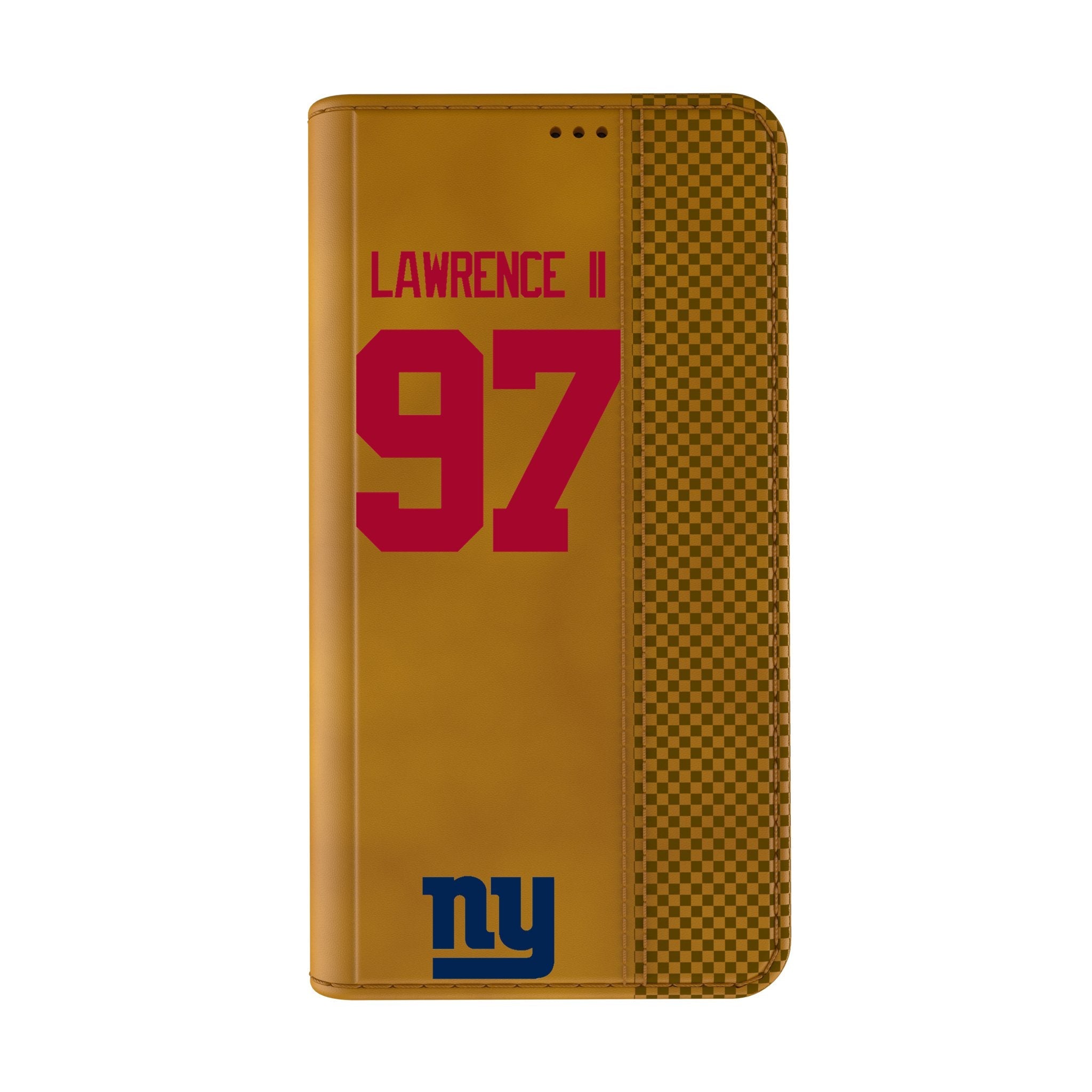 Dexter Lawrence II New York Giants 97 Game Tactic Folio Phone Case for Apple iPhone - Sports Gifts, Sports Memorabilia, Sports Collectibles, Fan Shop