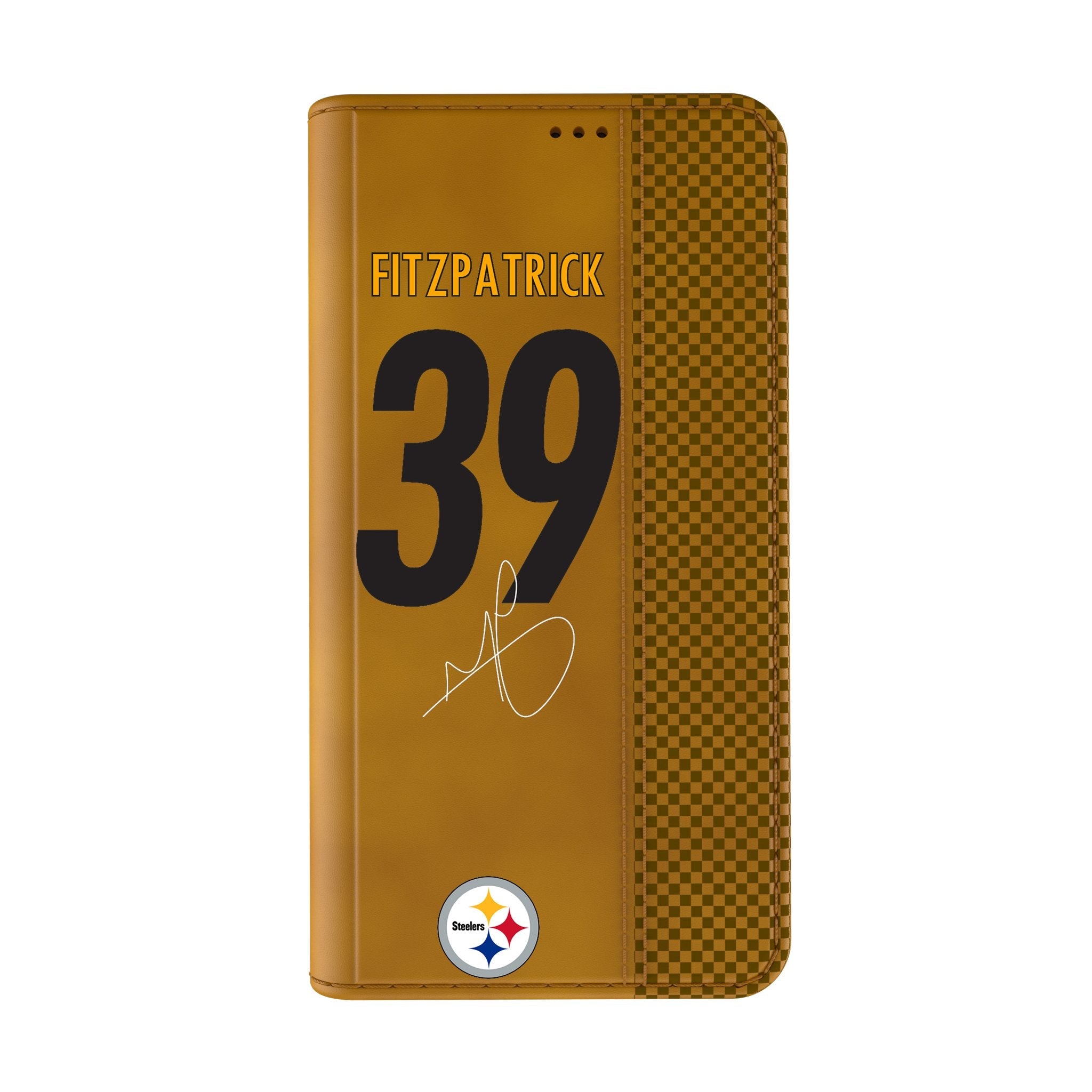 Minkah Fitzpatrick Pittsburgh Steelers 39 Game Tactic Folio Phone Case for Apple iPhone - Sports Gifts, Sports Memorabilia, Sports Collectibles, Fan Shop