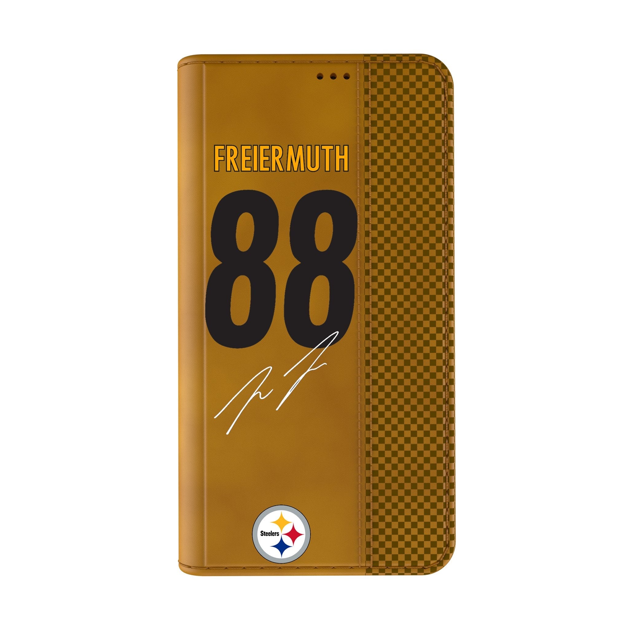 Pat Freiermuth Pittsburgh Steelers 88 Game Tactic Folio Phone Case for Apple iPhone - Sports Gifts, Sports Memorabilia, Sports Collectibles, Fan Shop