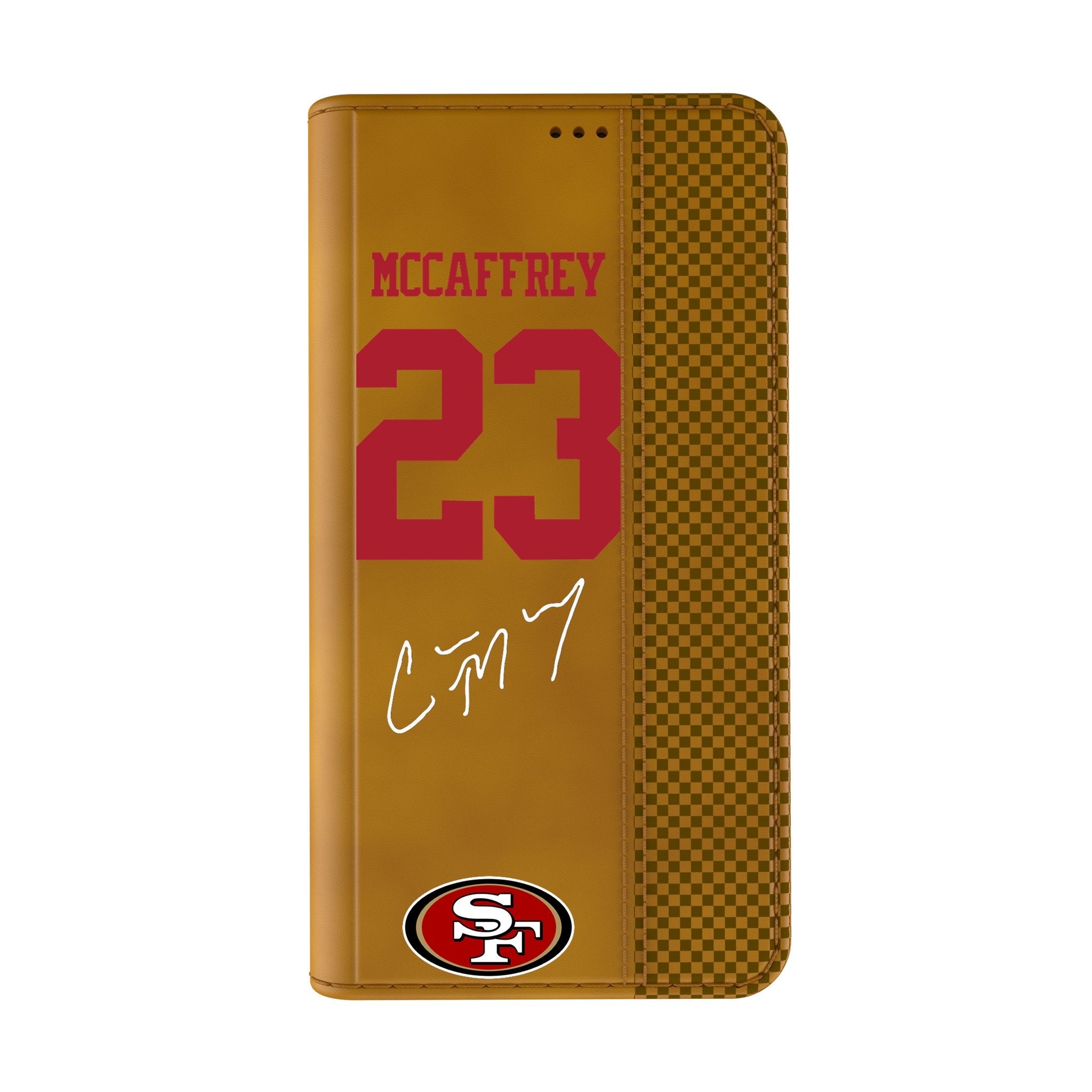 Christian McCaffrey San Francisco 49ers 23 Game Tactic Folio Phone Case for Apple iPhone - Sports Gifts, Sports Memorabilia, Sports Collectibles, Fan Shop
