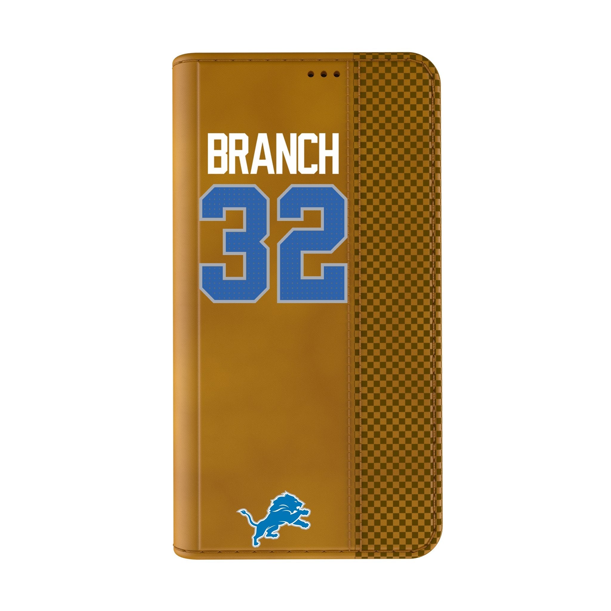 Brian Branch Detroit Lions 32 Game Tactic Folio Phone Case for Apple iPhone - Sports Gifts, Sports Memorabilia, Sports Collectibles, Fan Shop