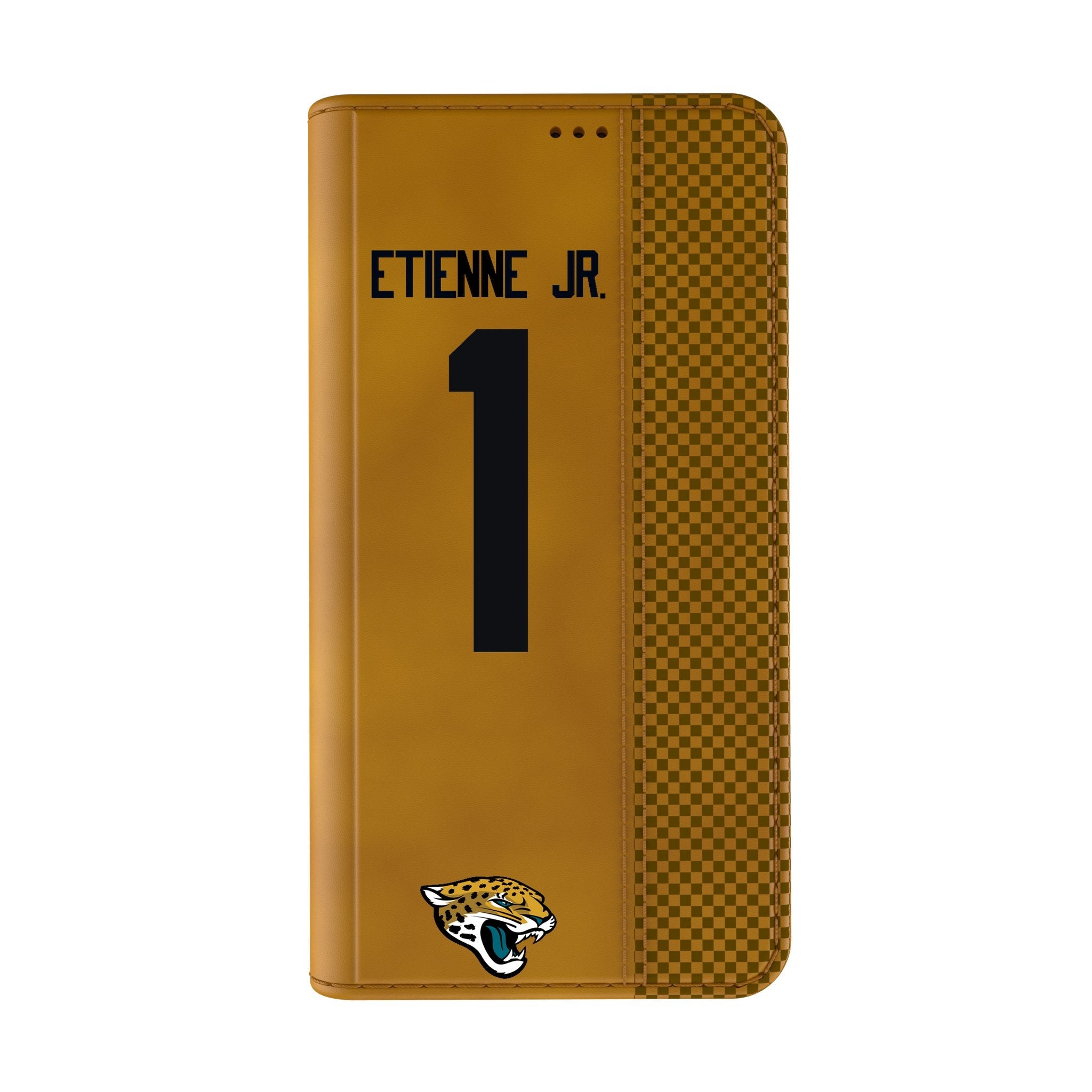 Travis Etienne Jr. Jacksonville Jaguars 1 Game Tactic Folio Phone Case for Apple iPhone - Sports Gifts, Sports Memorabilia, Sports Collectibles, Fan Shop