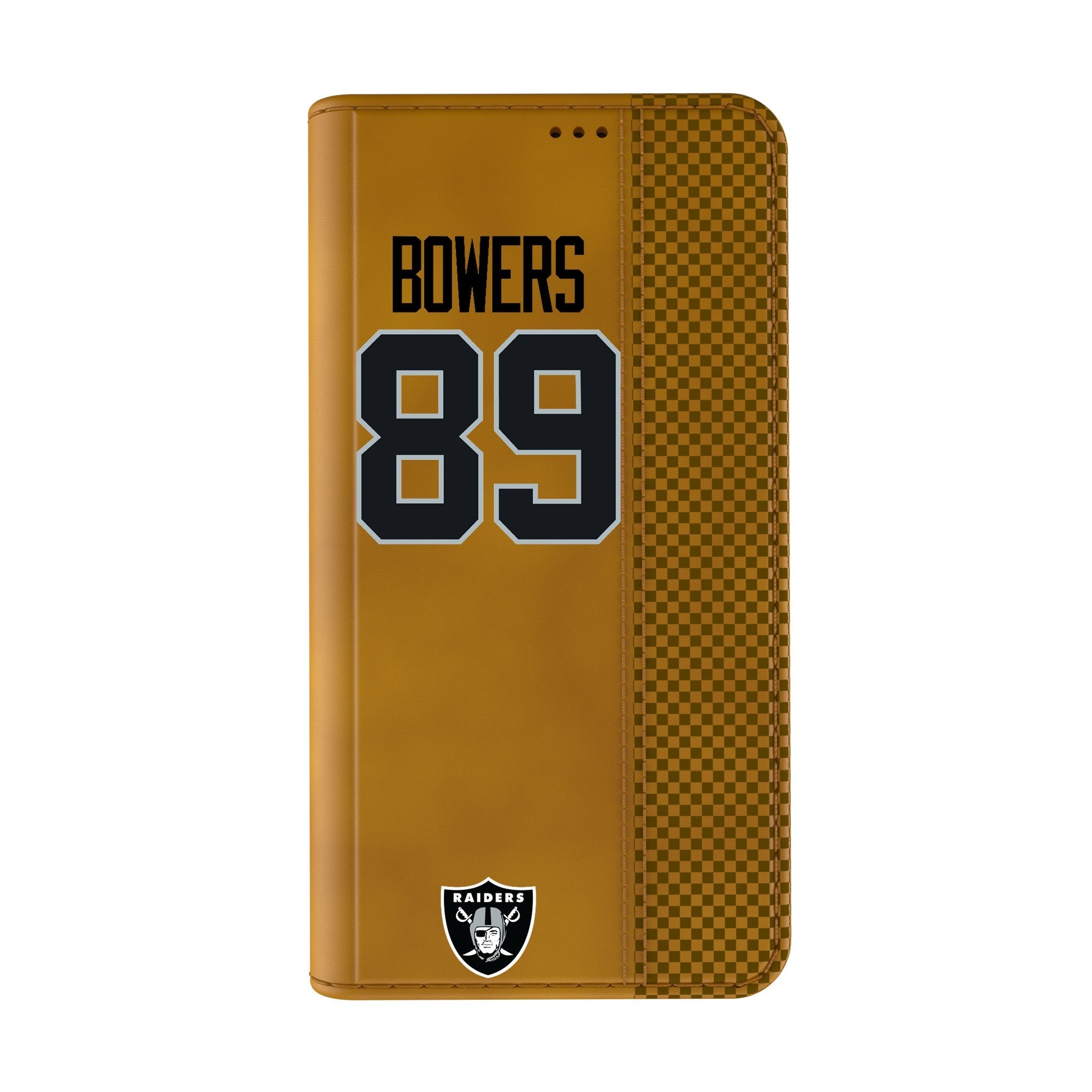Brock Bowers Las Vegas Raiders 89 Game Tactic Folio Phone Case for Apple iPhone - Sports Gifts, Sports Memorabilia, Sports Collectibles, Fan Shop