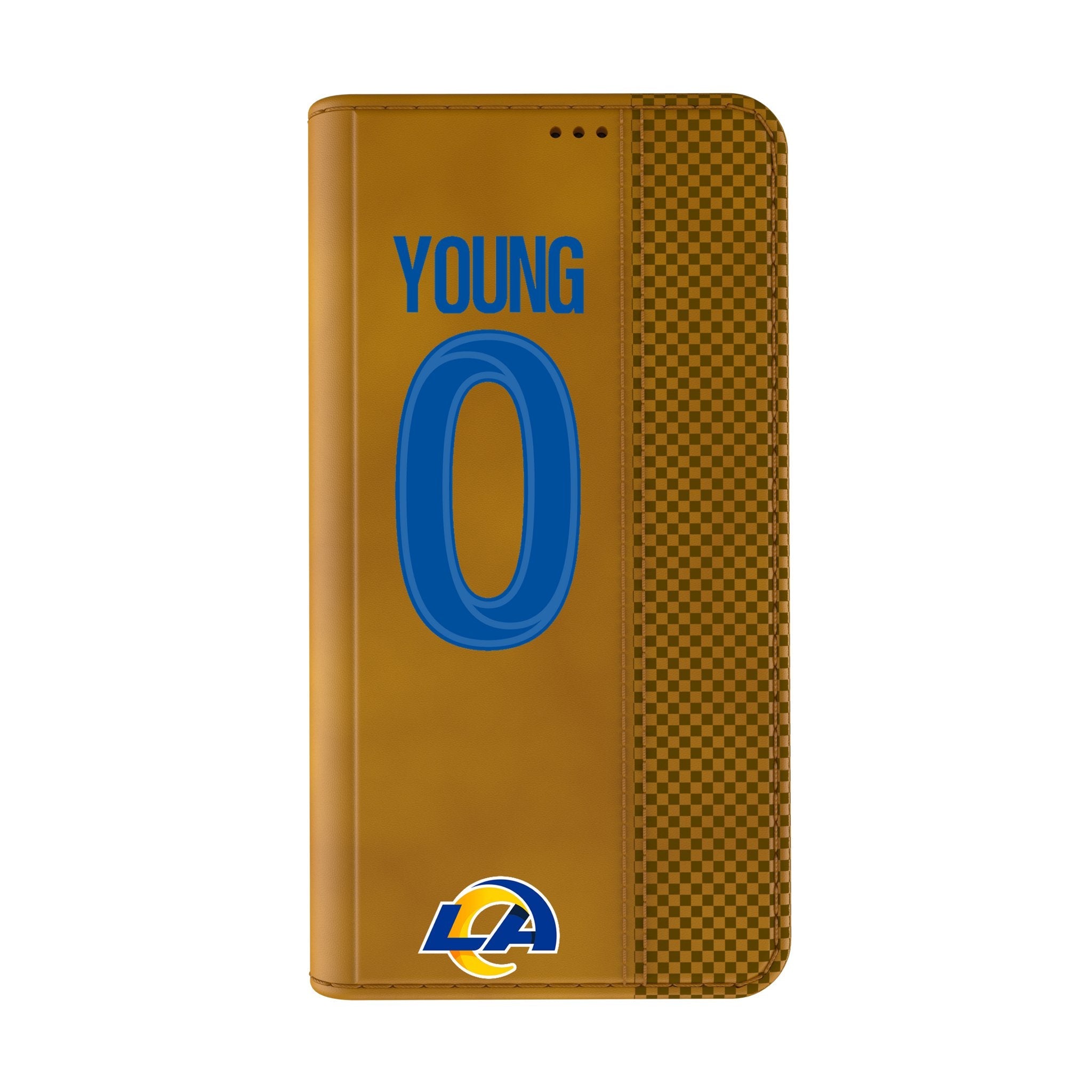 Byron Young Los Angeles Rams 0 Game Tactic Folio Phone Case for Apple iPhone - Sports Gifts, Sports Memorabilia, Sports Collectibles, Fan Shop