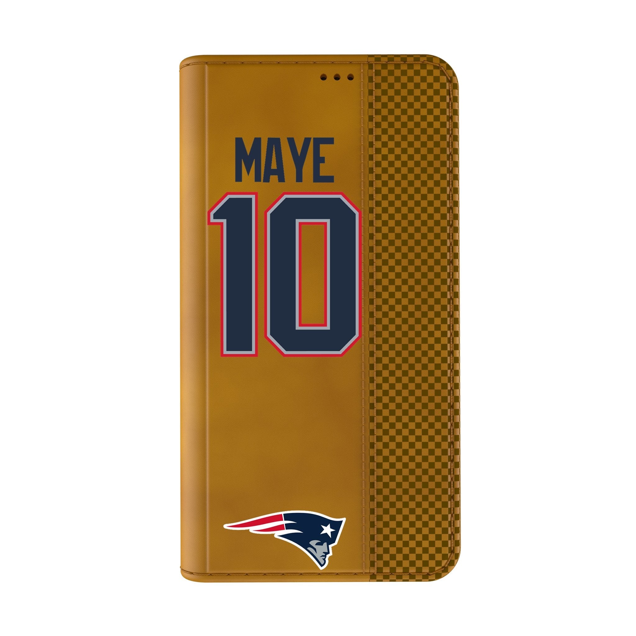 Drake Maye New England Patriots 10 Game Tactic Folio Phone Case for Apple iPhone - Sports Gifts, Sports Memorabilia, Sports Collectibles, Fan Shop