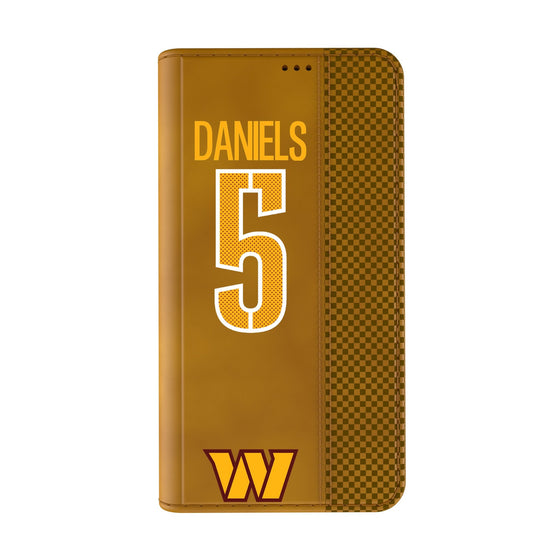 Jayden Daniels Washington Commanders 5 Game Tactic Folio Phone Case for Apple iPhone - Sports Gifts, Sports Memorabilia, Sports Collectibles, Fan Shop