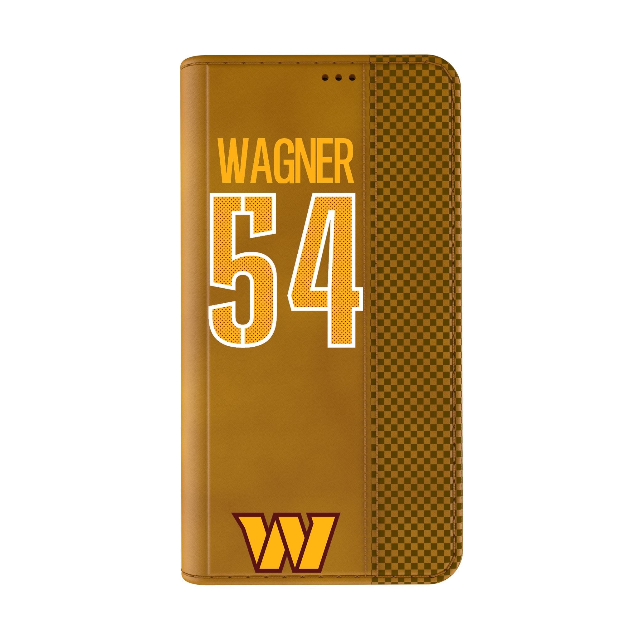 Bobby Wagner Washington Commanders 54 Game Tactic Folio Phone Case for Apple iPhone - Sports Gifts, Sports Memorabilia, Sports Collectibles, Fan Shop