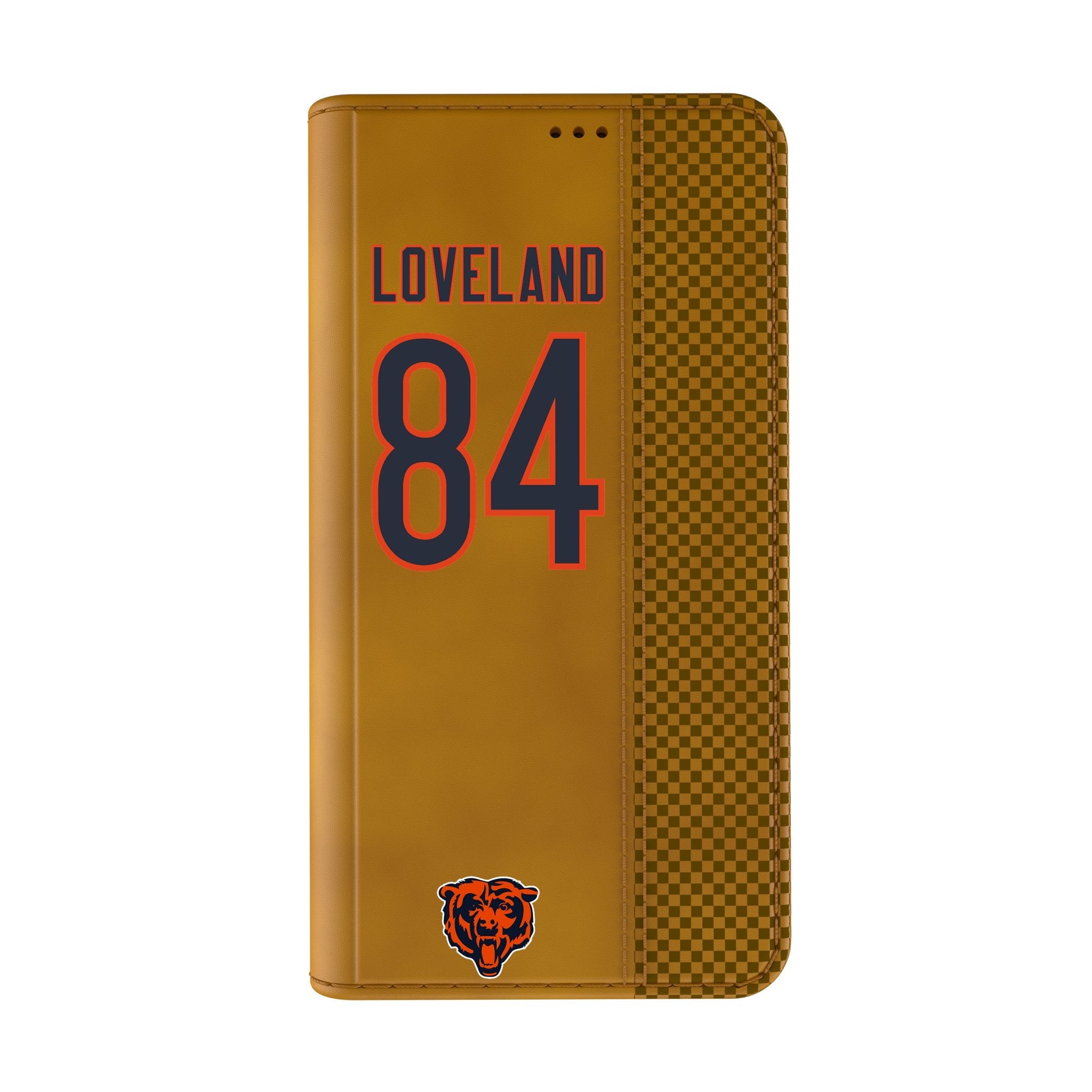 Colston Loveland Chicago Bears 84 Game Tactic Folio Phone Case for Apple iPhone - Sports Gifts, Sports Memorabilia, Sports Collectibles, Fan Shop