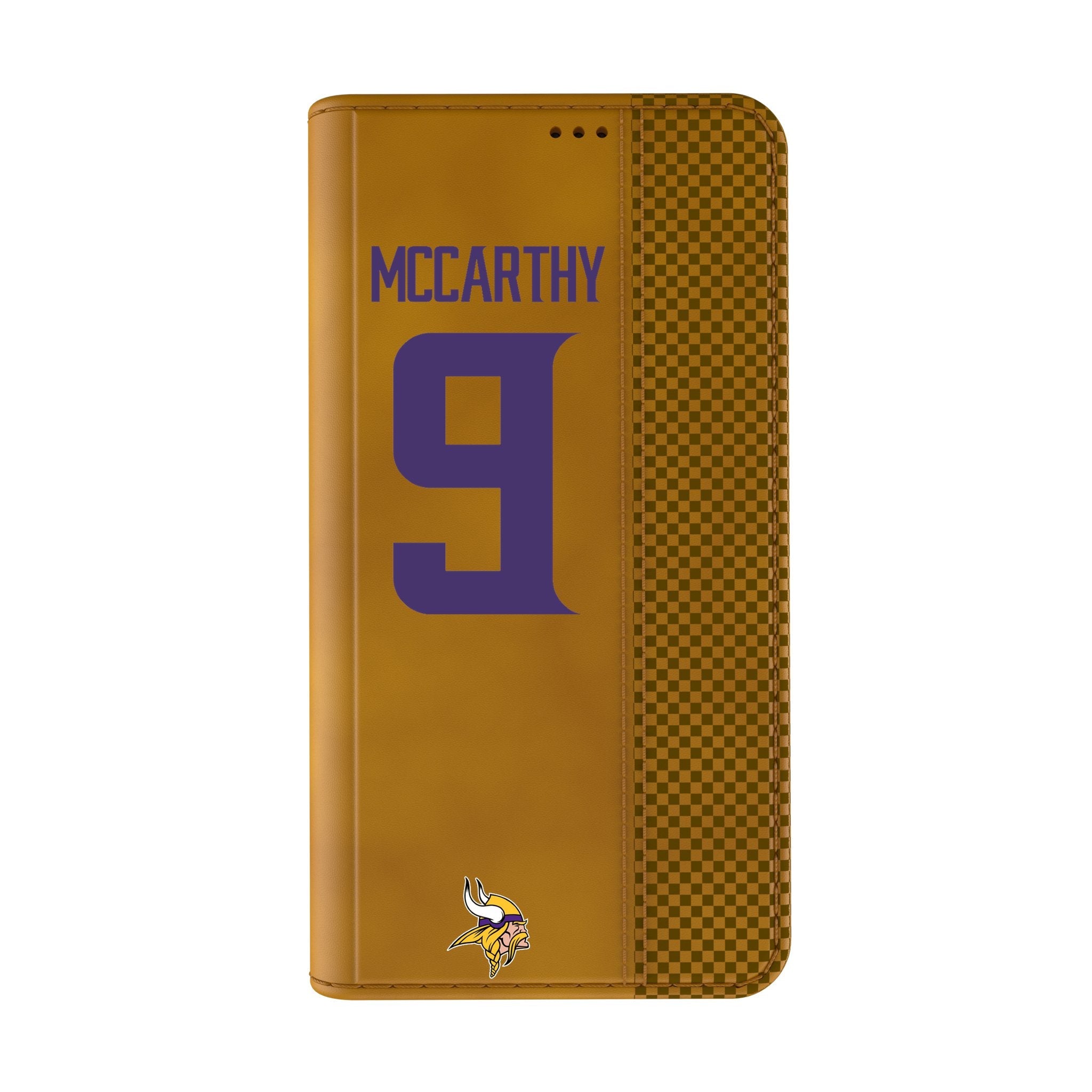 J.J. McCarthy Minnesota Vikings 9 Game Tactic Folio Phone Case for Apple iPhone - Sports Gifts, Sports Memorabilia, Sports Collectibles, Fan Shop