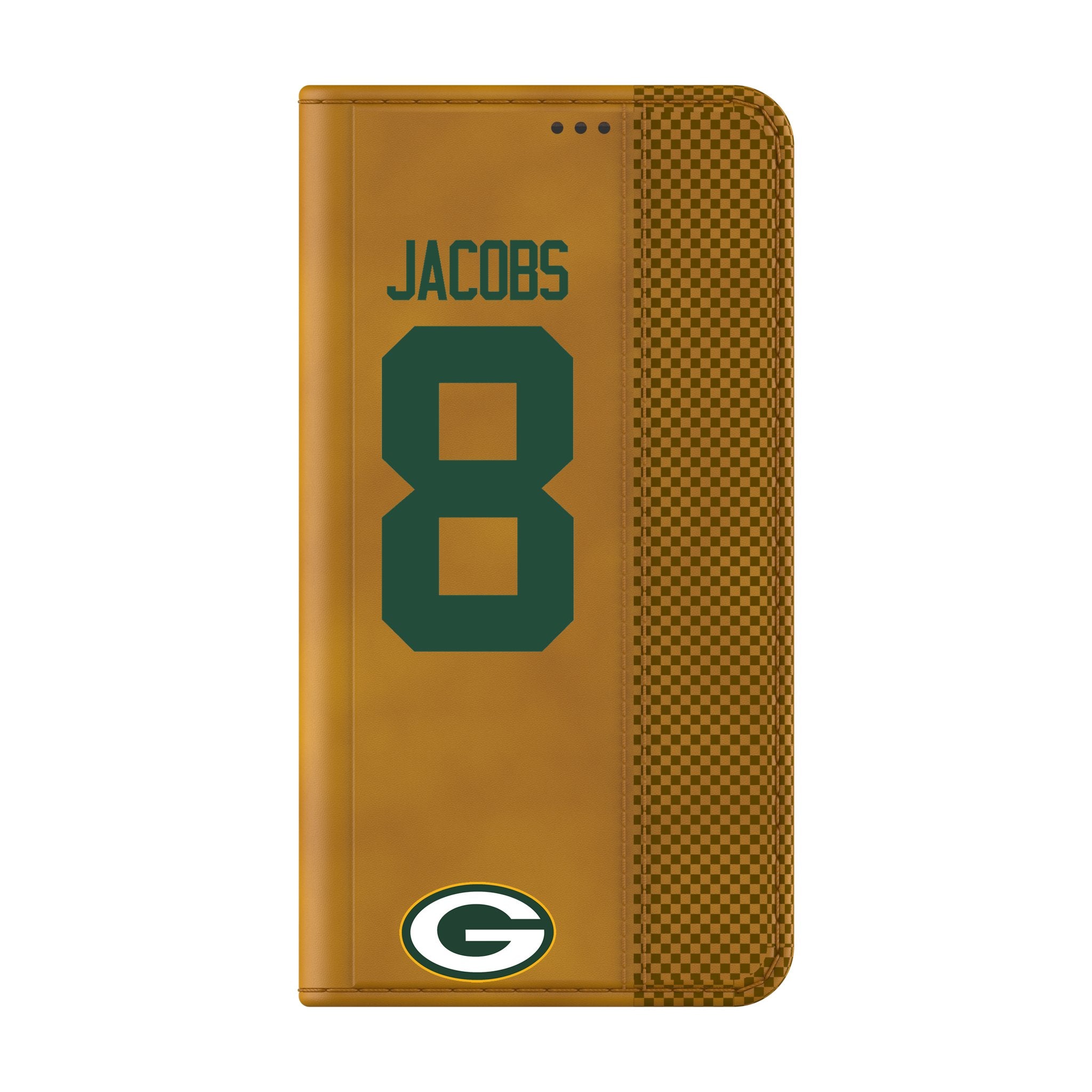 Josh Jacobs Green Bay Packers 8 Game Tactic Folio Phone Case for Samsung Galaxy - Sports Gifts, Sports Memorabilia, Sports Collectibles, Fan Shop