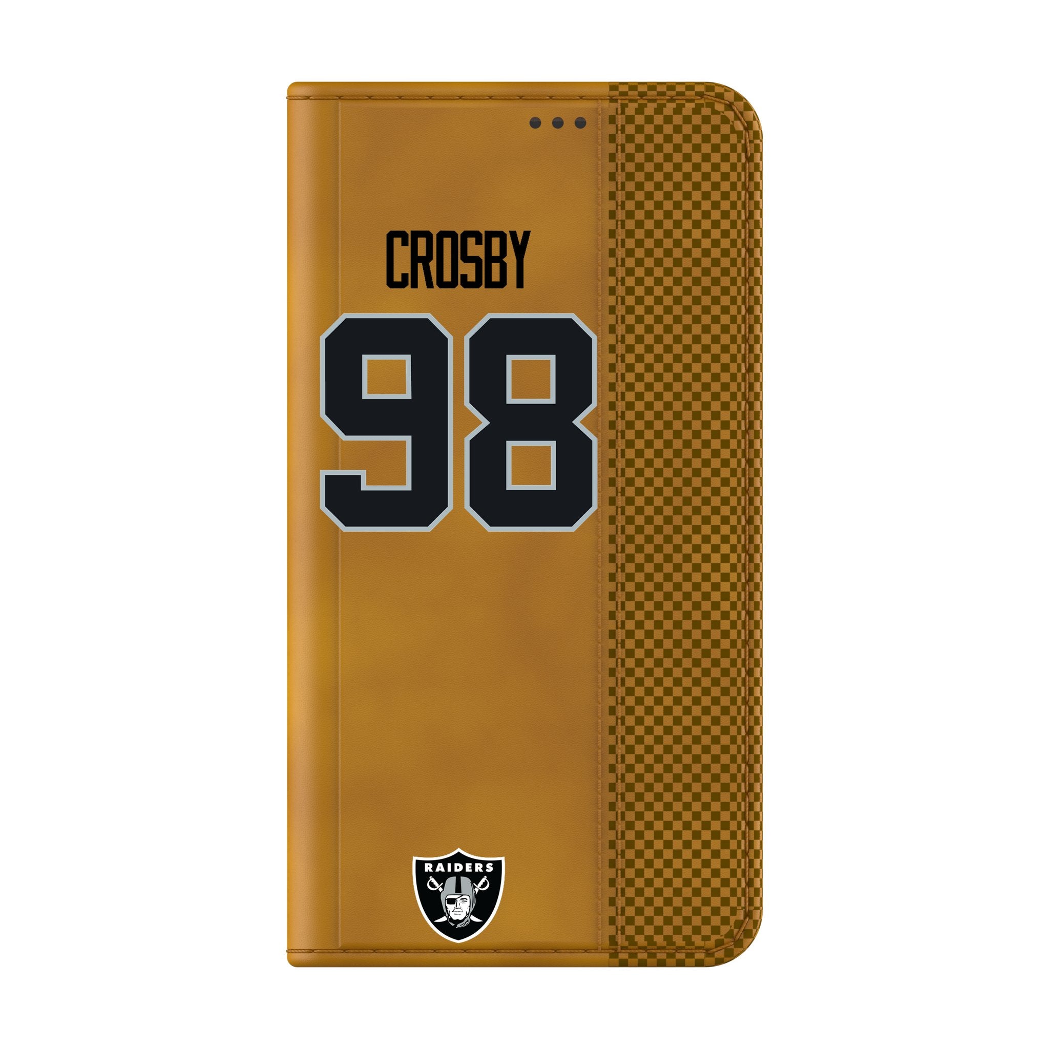 Maxx Crosby Las Vegas Raiders 98 Game Tactic Folio Phone Case for Samsung Galaxy - Sports Gifts, Sports Memorabilia, Sports Collectibles, Fan Shop