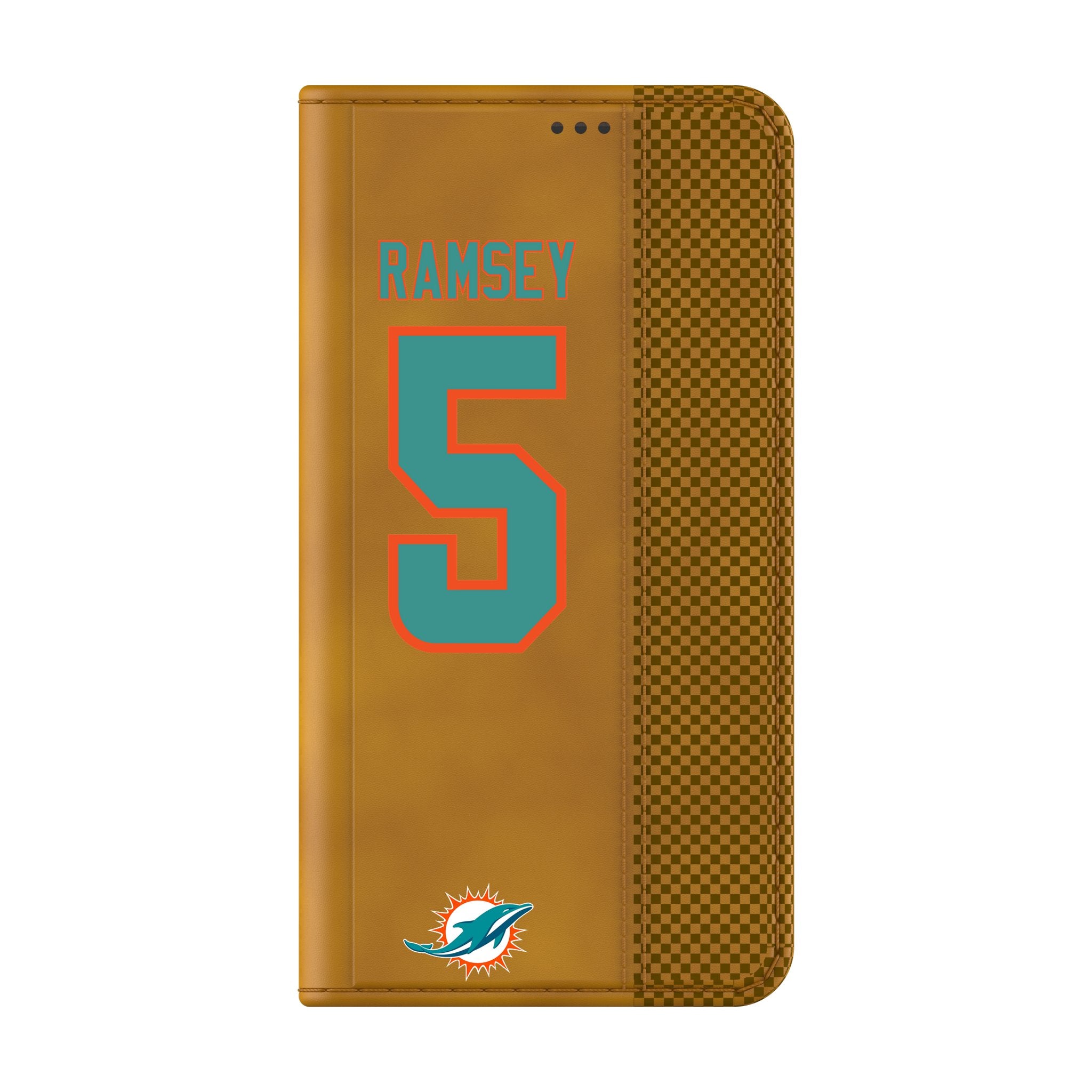 Jalen Ramsey Miami Dolphins 5 Game Tactic Folio Phone Case for Samsung Galaxy - Sports Gifts, Sports Memorabilia, Sports Collectibles, Fan Shop