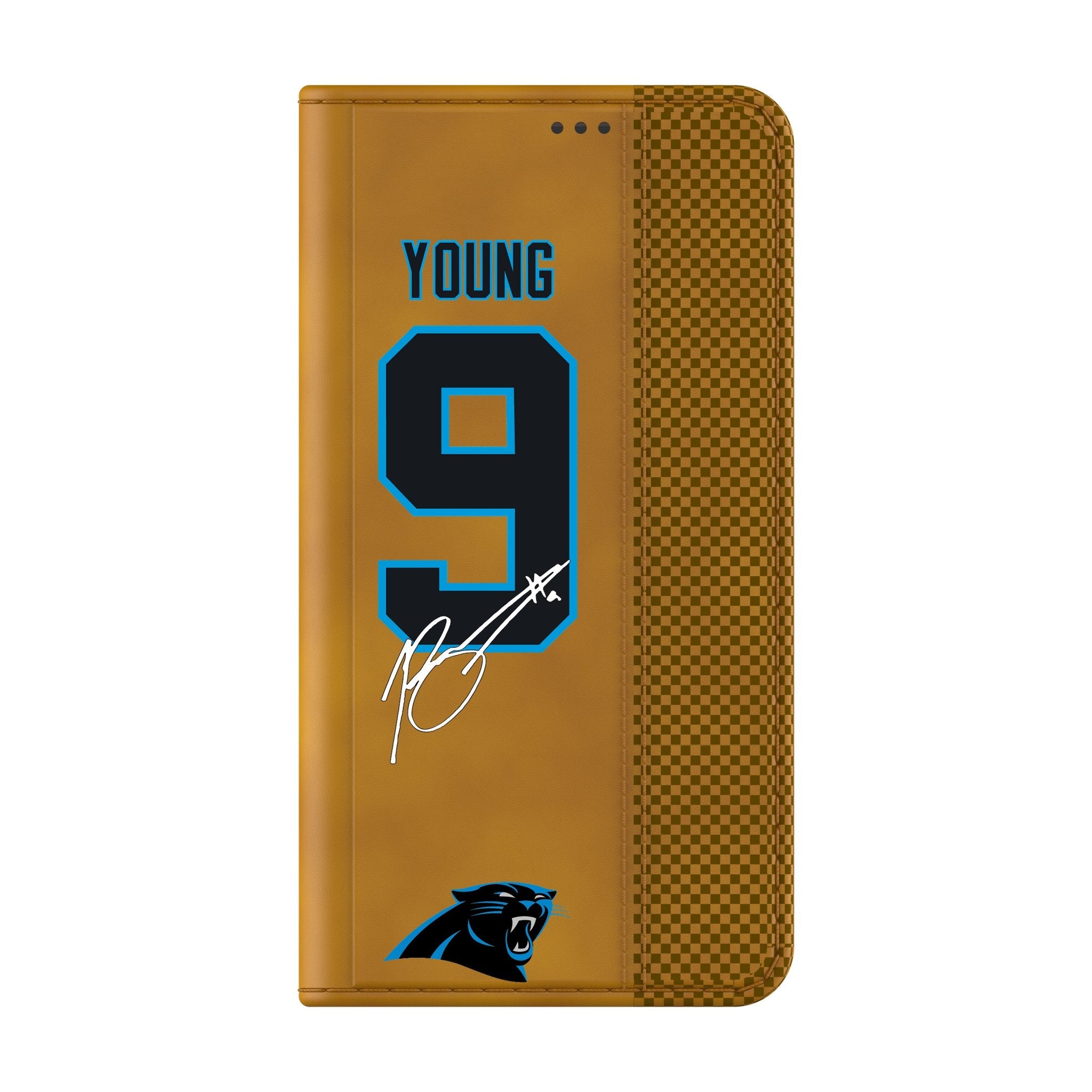 Bryce Young Carolina Panthers 9 Game Tactic Folio Phone Case for Samsung Galaxy - Sports Gifts, Sports Memorabilia, Sports Collectibles, Fan Shop