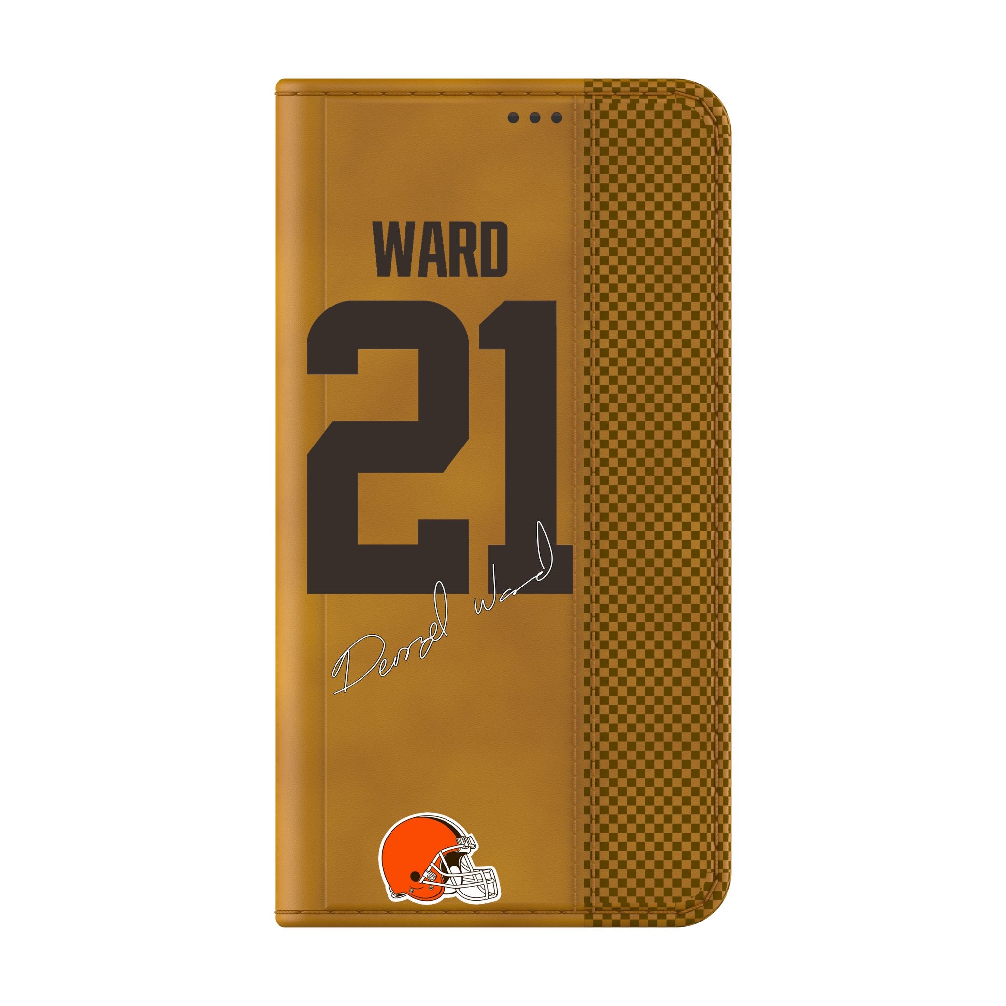 Denzel Ward Cleveland Browns 21 Game Tactic Folio Phone Case for Samsung Galaxy - Sports Gifts, Sports Memorabilia, Sports Collectibles, Fan Shop