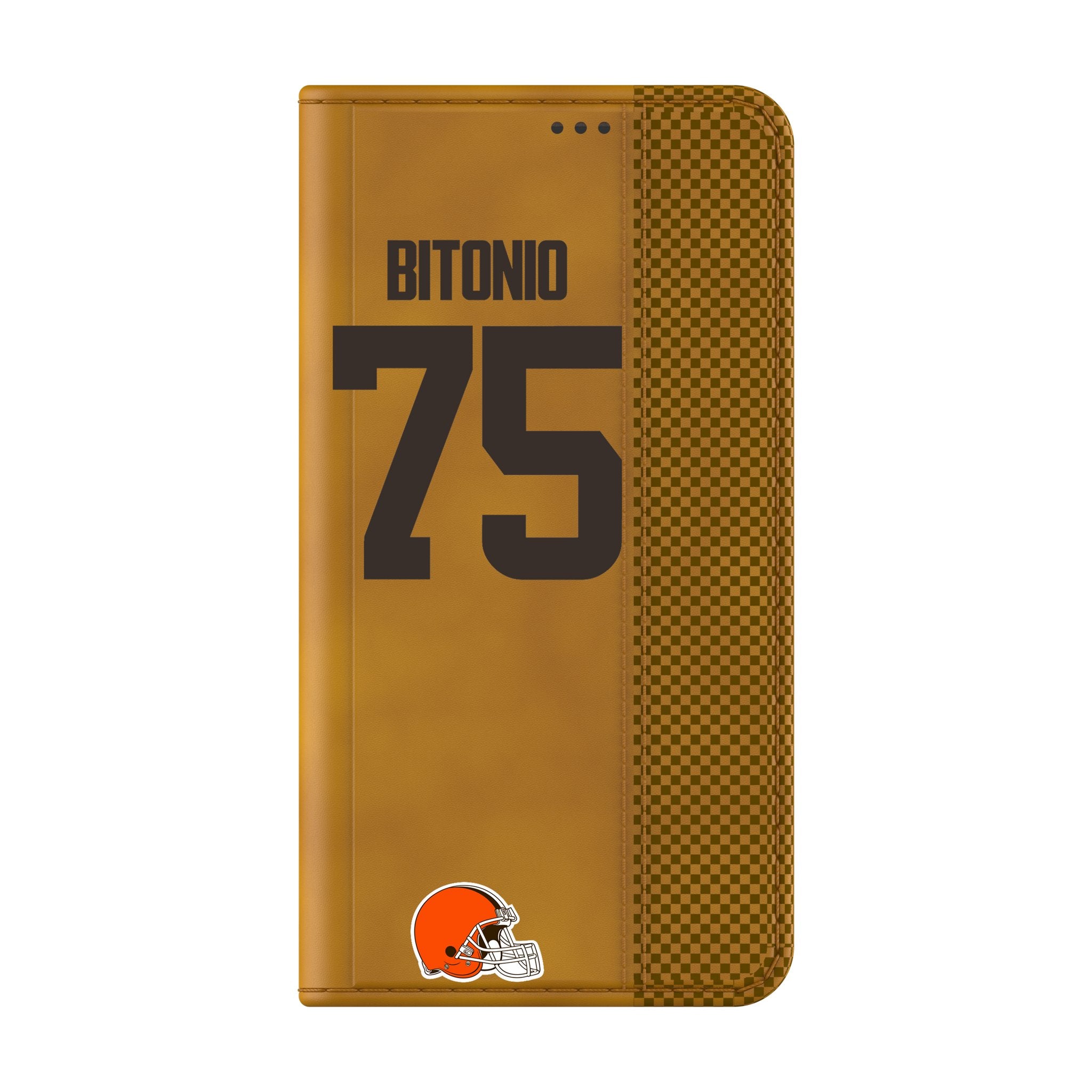 Joel Bitonio Cleveland Browns 75 Game Tactic Folio Phone Case for Samsung Galaxy - Sports Gifts, Sports Memorabilia, Sports Collectibles, Fan Shop