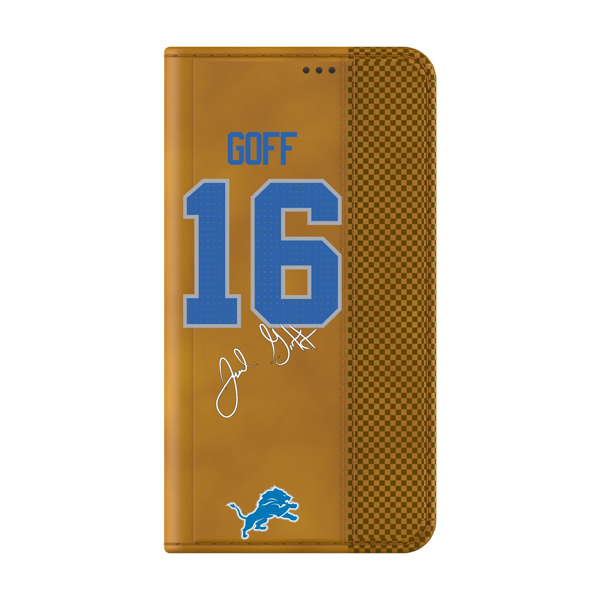 Jared Goff Detroit Lions 16 Game Tactic Folio Phone Case for Samsung Galaxy - Sports Gifts, Sports Memorabilia, Sports Collectibles, Fan Shop