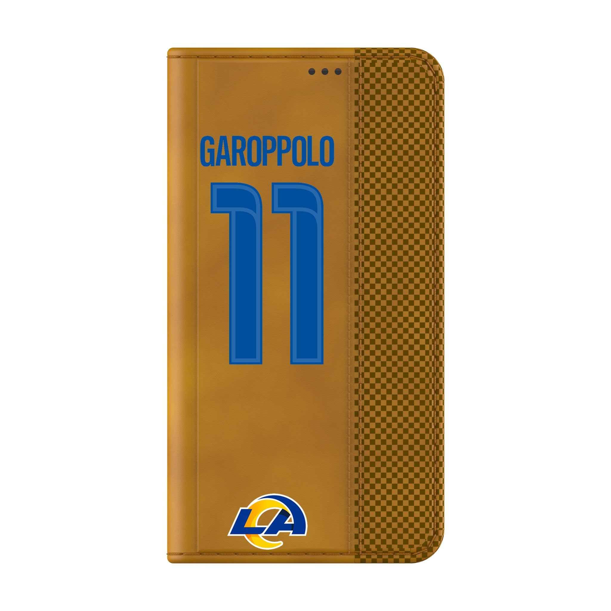 Jimmy Garoppolo Los Angeles Rams 11 Game Tactic Folio Phone Case for Samsung Galaxy - Sports Gifts, Sports Memorabilia, Sports Collectibles, Fan Shop