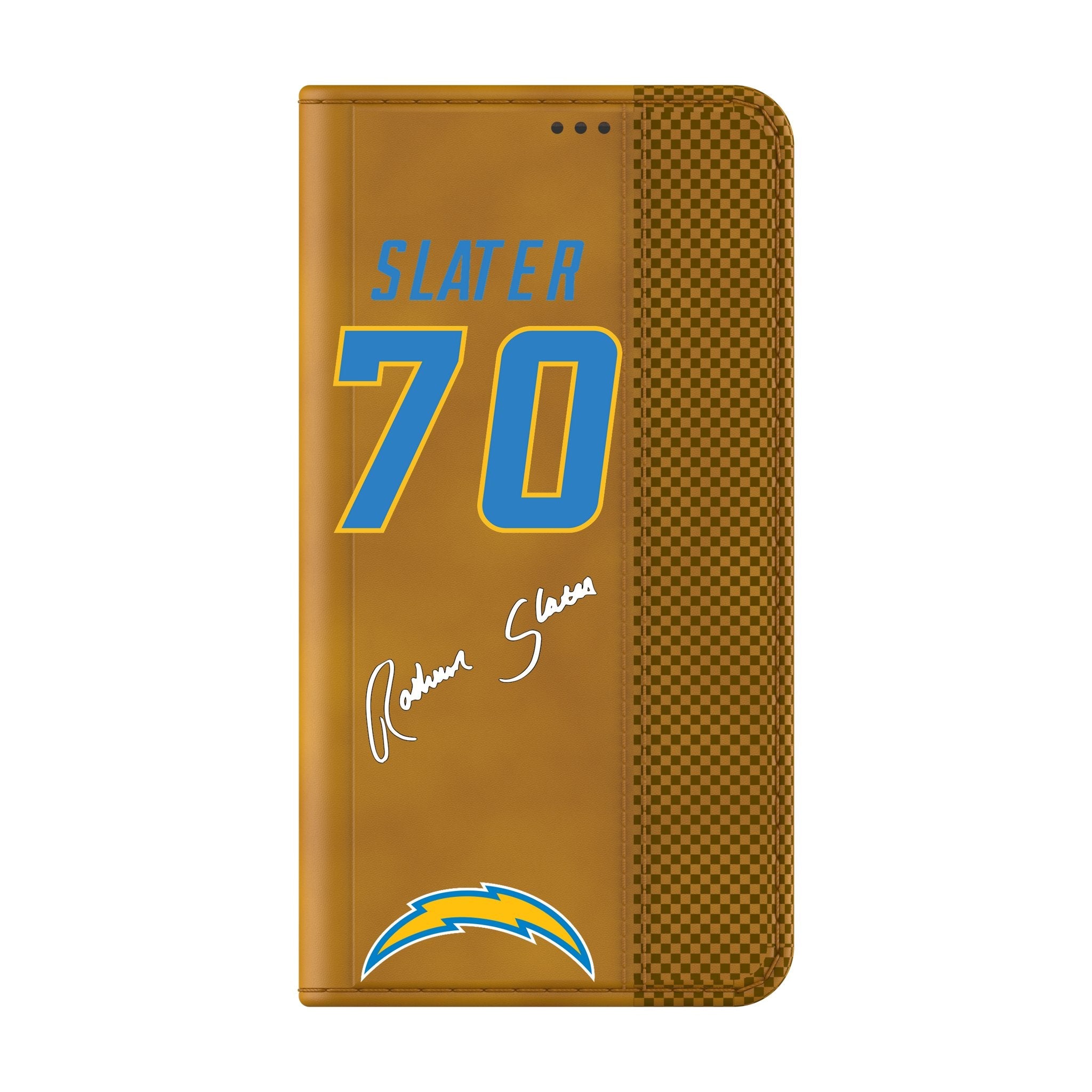 RaShawn Slater Los Angeles Chargers 70 Game Tactic Folio Phone Case for Samsung Galaxy - Sports Gifts, Sports Memorabilia, Sports Collectibles, Fan Shop