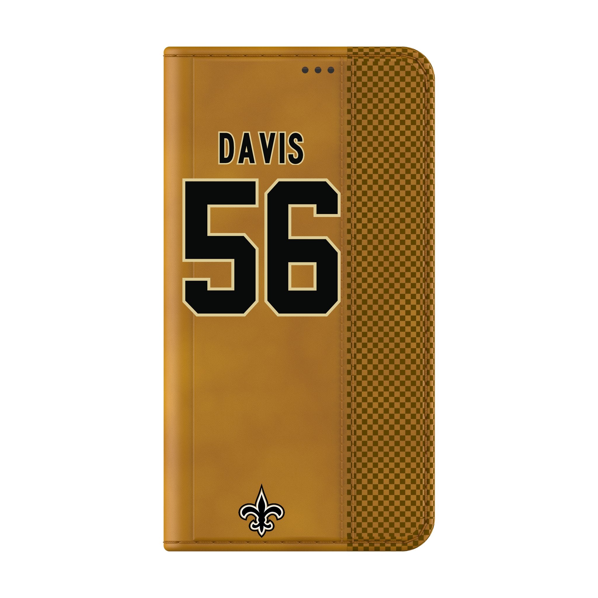 Demario Davis New Orleans Saints 56 Game Tactic Folio Phone Case for Samsung Galaxy - Sports Gifts, Sports Memorabilia, Sports Collectibles, Fan Shop