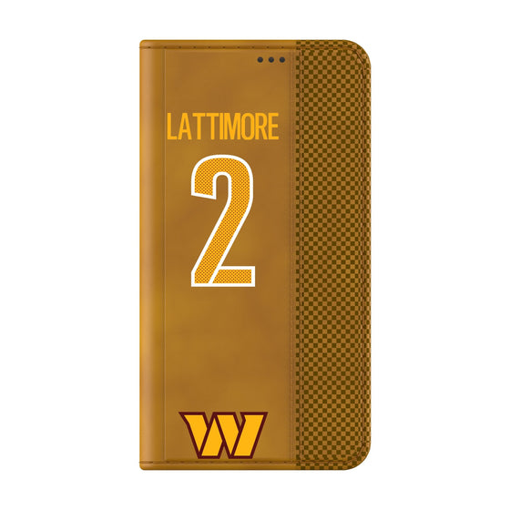 Marshon Lattimore Washington Commanders 2 Game Tactic Folio Phone Case for Samsung Galaxy - Sports Gifts, Sports Memorabilia, Sports Collectibles, Fan Shop