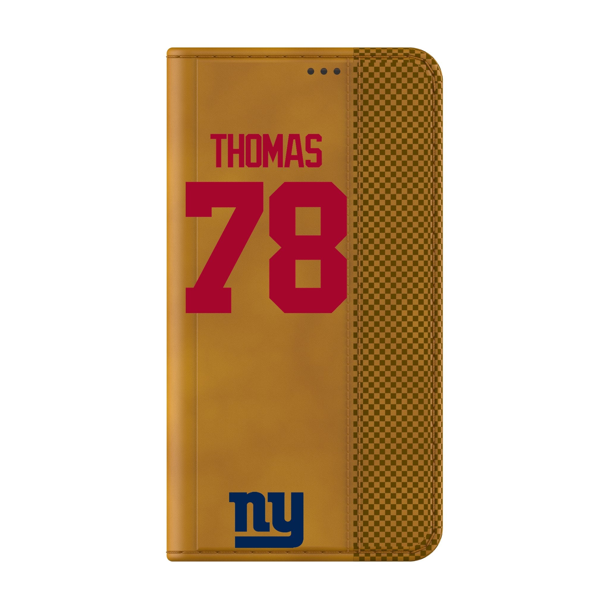 Andrew Thomas New York Giants 78 Game Tactic Folio Phone Case for Samsung Galaxy - Sports Gifts, Sports Memorabilia, Sports Collectibles, Fan Shop