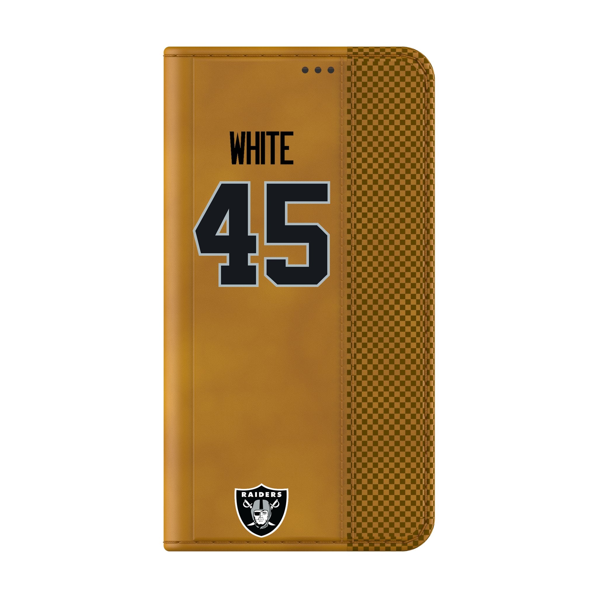 Devin White Las Vegas Raiders 45 Game Tactic Folio Phone Case for Samsung Galaxy - Sports Gifts, Sports Memorabilia, Sports Collectibles, Fan Shop
