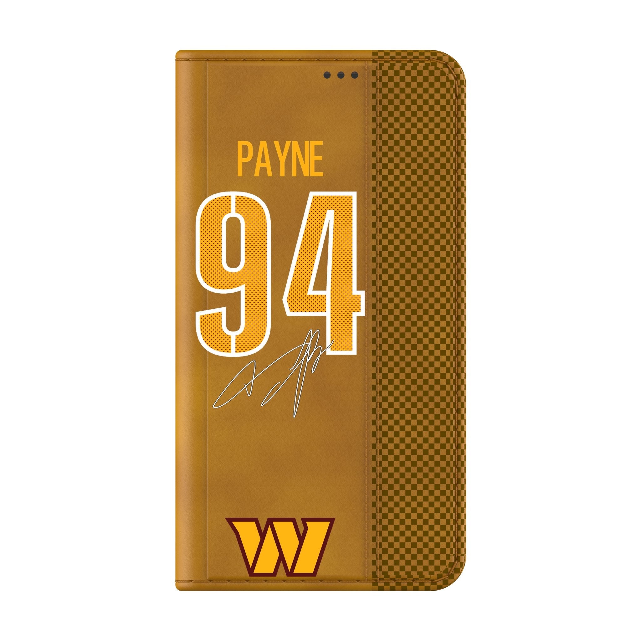 Daron Payne Washington Commanders 94 Game Tactic Folio Phone Case for Samsung Galaxy - Sports Gifts, Sports Memorabilia, Sports Collectibles, Fan Shop