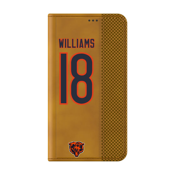 Caleb Williams Chicago Bears 18 Game Tactic Folio Phone Case for Samsung Galaxy - Sports Gifts, Sports Memorabilia, Sports Collectibles, Fan Shop