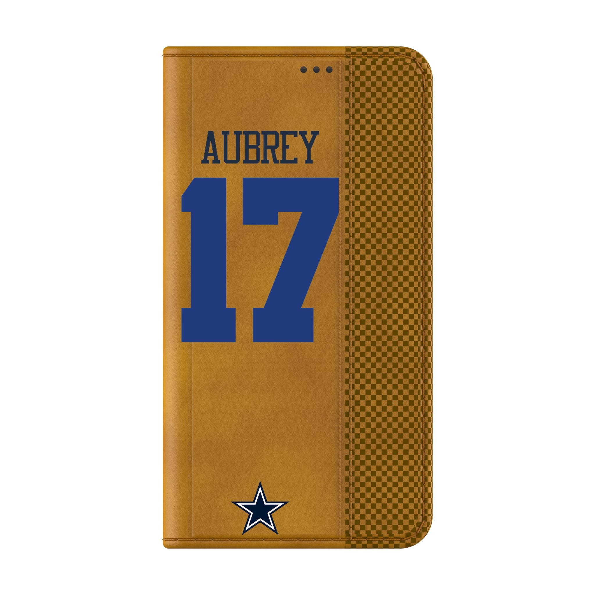 Brandon Aubrey Dallas Cowboys 17 Game Tactic Folio Phone Case for Samsung Galaxy - Sports Gifts, Sports Memorabilia, Sports Collectibles, Fan Shop