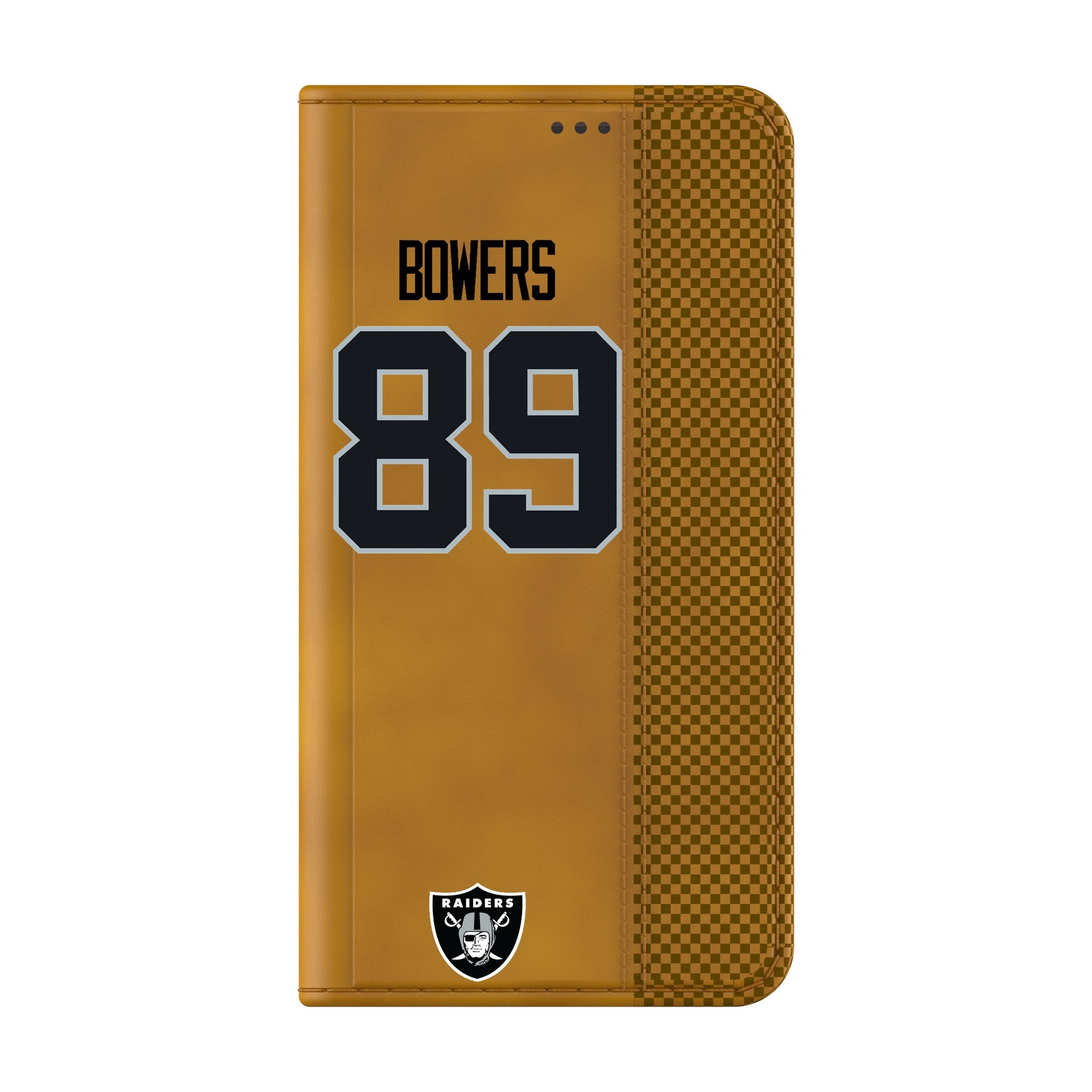 Brock Bowers Las Vegas Raiders 89 Game Tactic Folio Phone Case for Samsung Galaxy - Sports Gifts, Sports Memorabilia, Sports Collectibles, Fan Shop