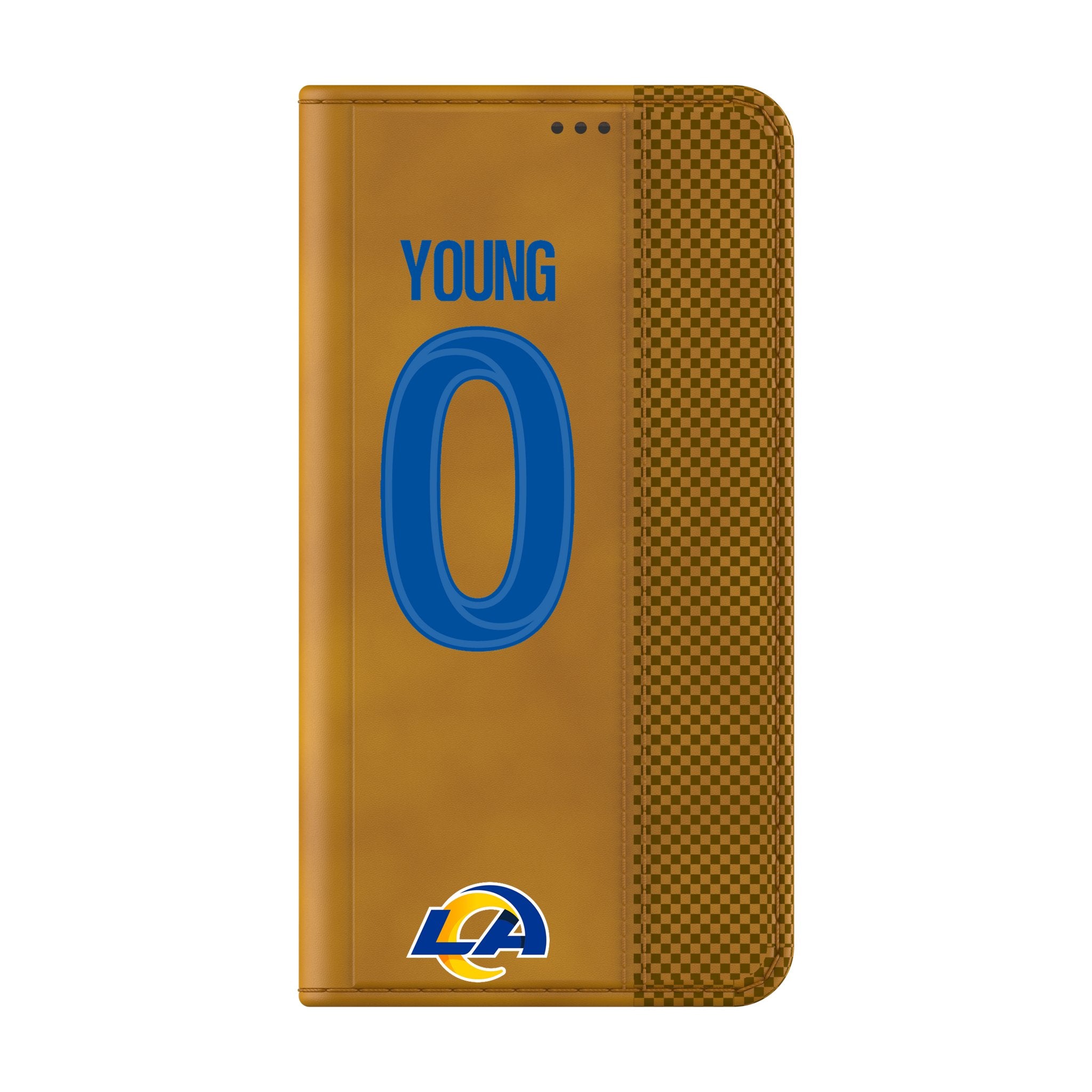 Byron Young Los Angeles Rams 0 Game Tactic Folio Phone Case for Samsung Galaxy - Sports Gifts, Sports Memorabilia, Sports Collectibles, Fan Shop