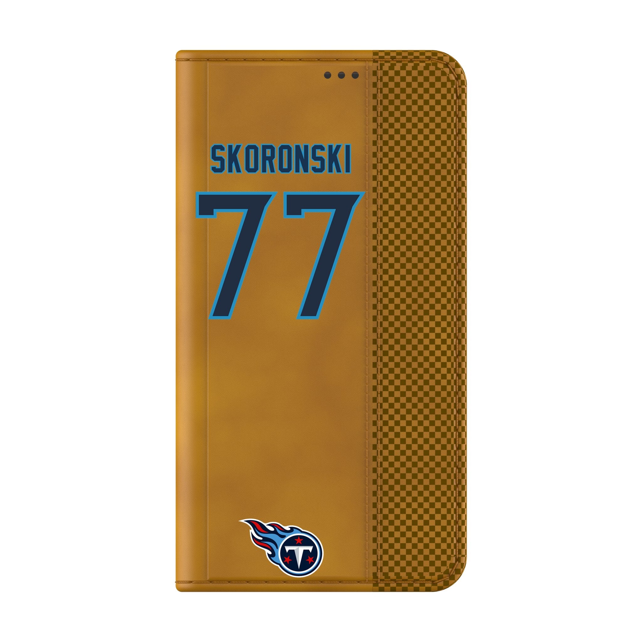 Peter Skoronski Tennessee Titans 77 Game Tactic Folio Phone Case for Samsung Galaxy - Sports Gifts, Sports Memorabilia, Sports Collectibles, Fan Shop
