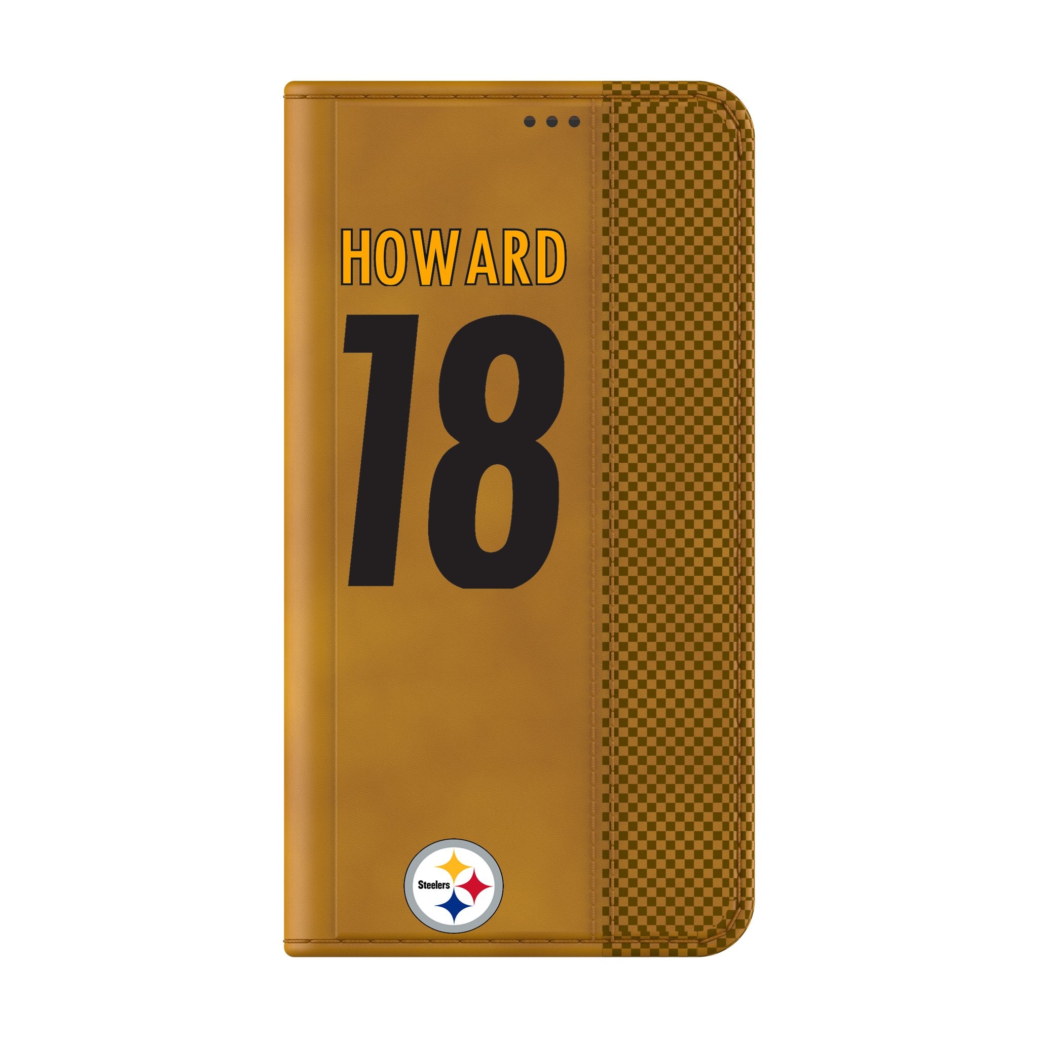 Will Howard Pittsburgh Steelers 18 Game Tactic Folio Phone Case for Samsung Galaxy - Sports Gifts, Sports Memorabilia, Sports Collectibles, Fan Shop
