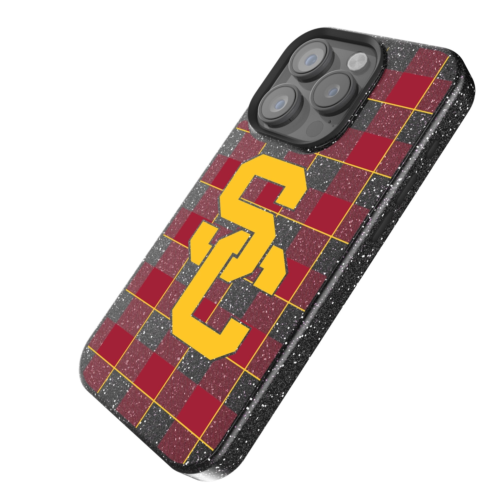 University of Southern California Trojans Plaid Bling Phone Case - Sports Gifts, Sports Memorabilia, Sports Collectibles, Fan Shop
