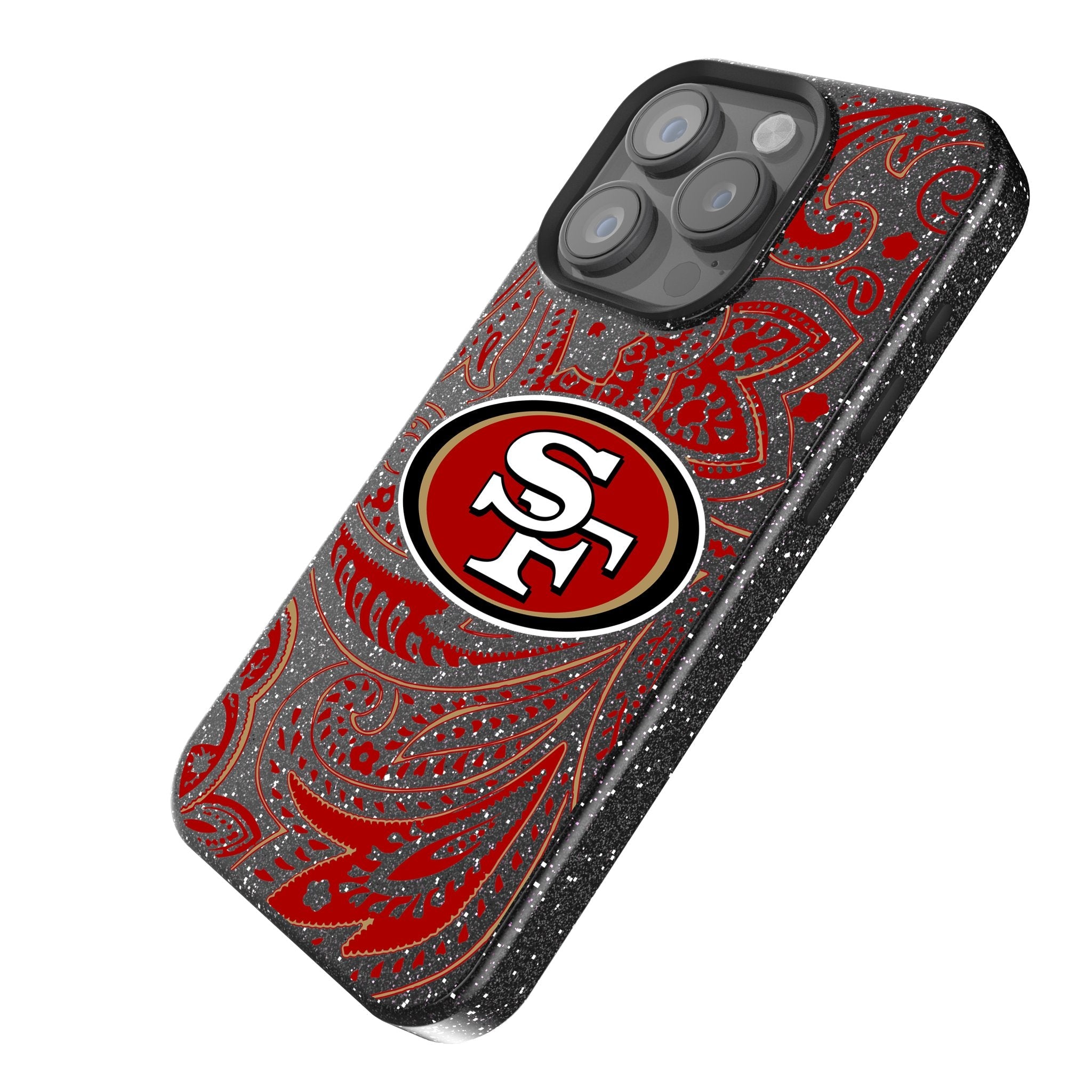 San Francisco 49ers Paisley Bling Phone Case - Sports Gifts, Sports Memorabilia, Sports Collectibles, Fan Shop