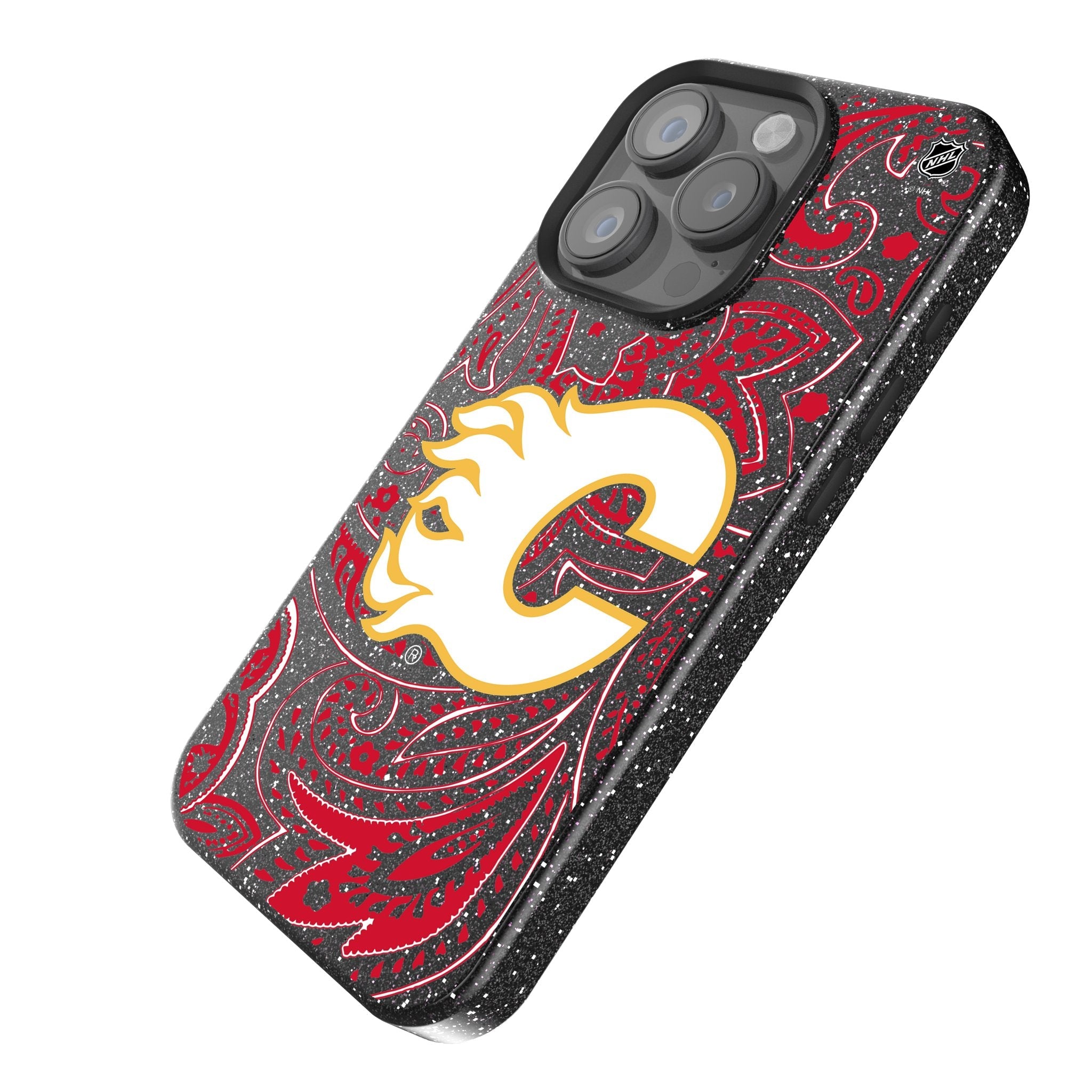 Calgary Flames Paisley Bling Phone Case - Sports Gifts, Sports Memorabilia, Sports Collectibles, Fan Shop