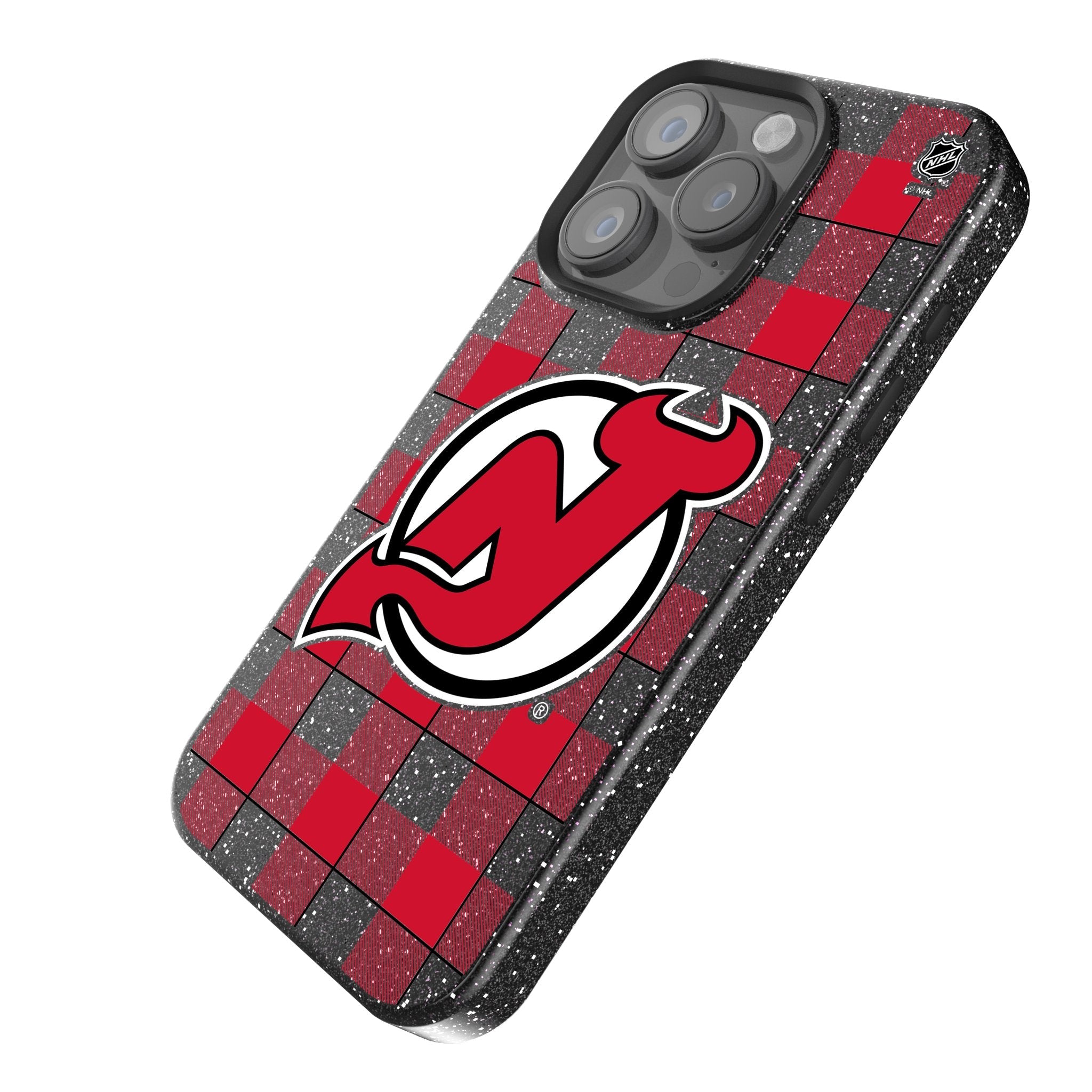 New Jersey Devils Plaid Bling Phone Case - Sports Gifts, Sports Memorabilia, Sports Collectibles, Fan Shop