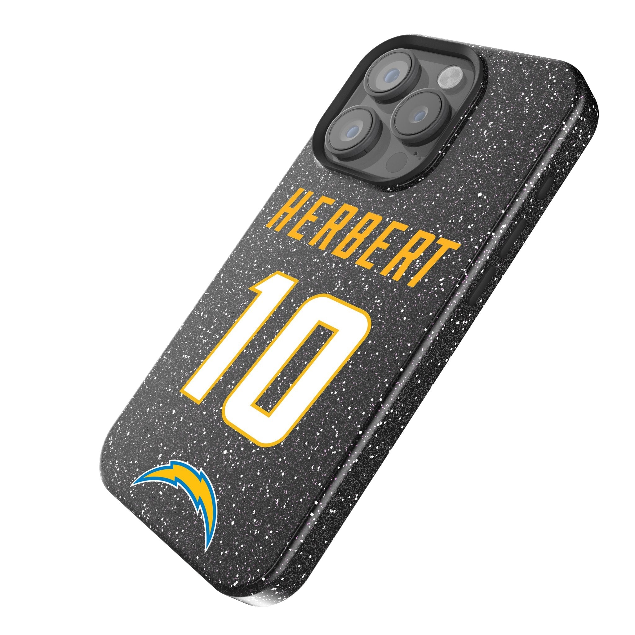 Justin Herbert Los Angeles Chargers 10 Ready Bling Phone Case - Sports Gifts, Sports Memorabilia, Sports Collectibles, Fan Shop