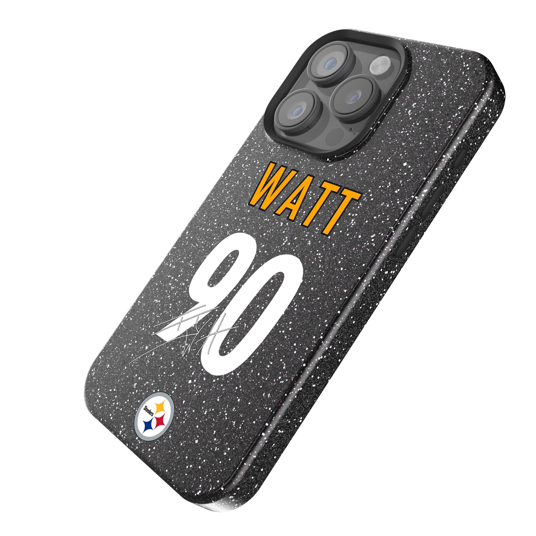 T.J. Watt Pittsburgh Steelers 90 Game Tactic Bling Phone Case for Apple iPhone - Sports Gifts, Sports Memorabilia, Sports Collectibles, Fan Shop