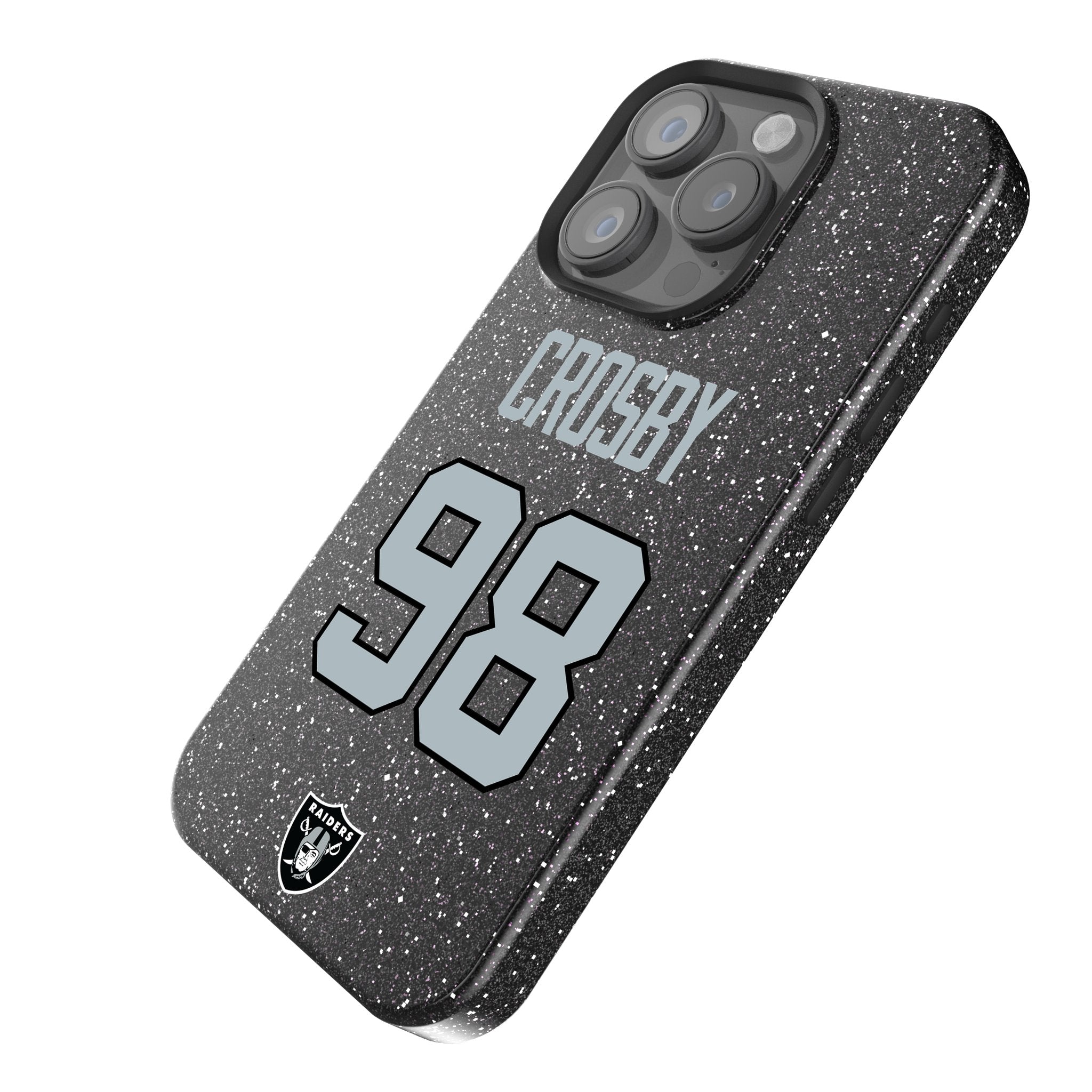 Maxx Crosby Las Vegas Raiders 98 Ready Bling Phone Case - Sports Gifts, Sports Memorabilia, Sports Collectibles, Fan Shop