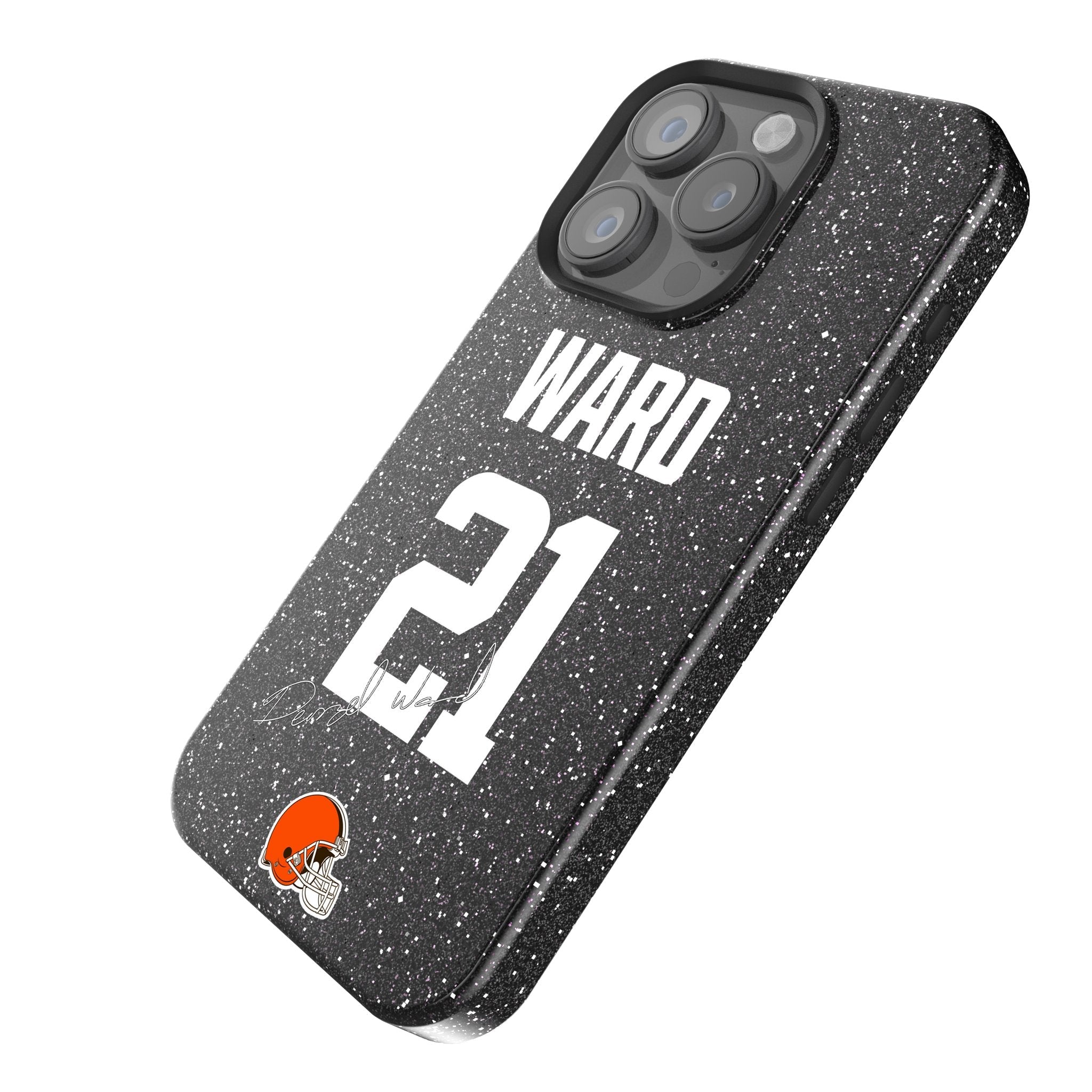Denzel Ward Cleveland Browns 21 Ready Bling Phone Case - Sports Gifts, Sports Memorabilia, Sports Collectibles, Fan Shop