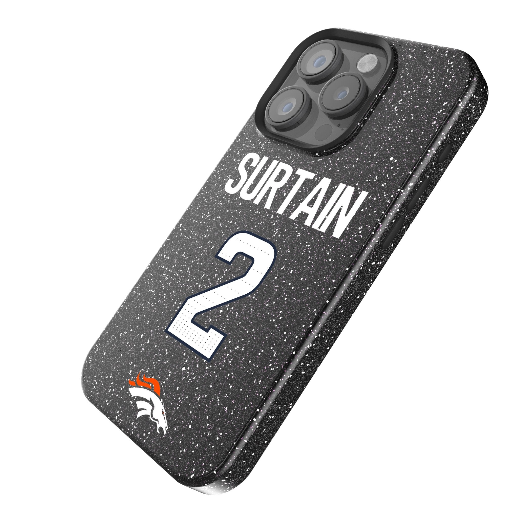 Pat Surtain II Denver Broncos 2 Game Tactic Bling Phone Case for Apple iPhone - Sports Gifts, Sports Memorabilia, Sports Collectibles, Fan Shop