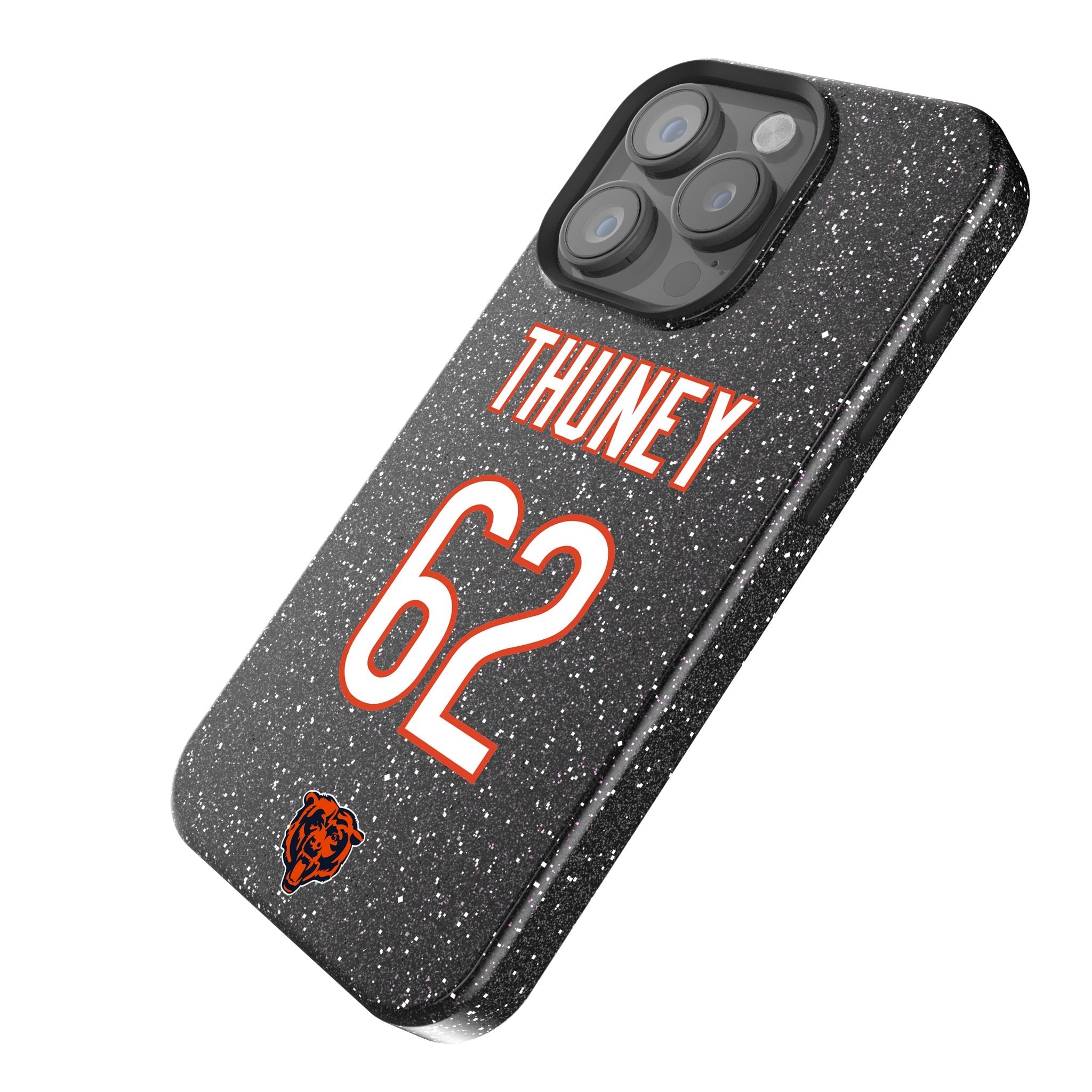 Joe Thuney Chicago Bears 62 Game Tactic Bling Phone Case for Apple iPhone - Sports Gifts, Sports Memorabilia, Sports Collectibles, Fan Shop