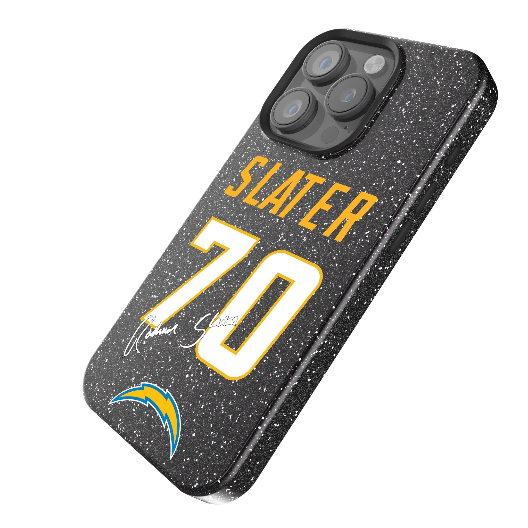 RaShawn Slater Los Angeles Chargers 70 Ready Bling Phone Case - Sports Gifts, Sports Memorabilia, Sports Collectibles, Fan Shop